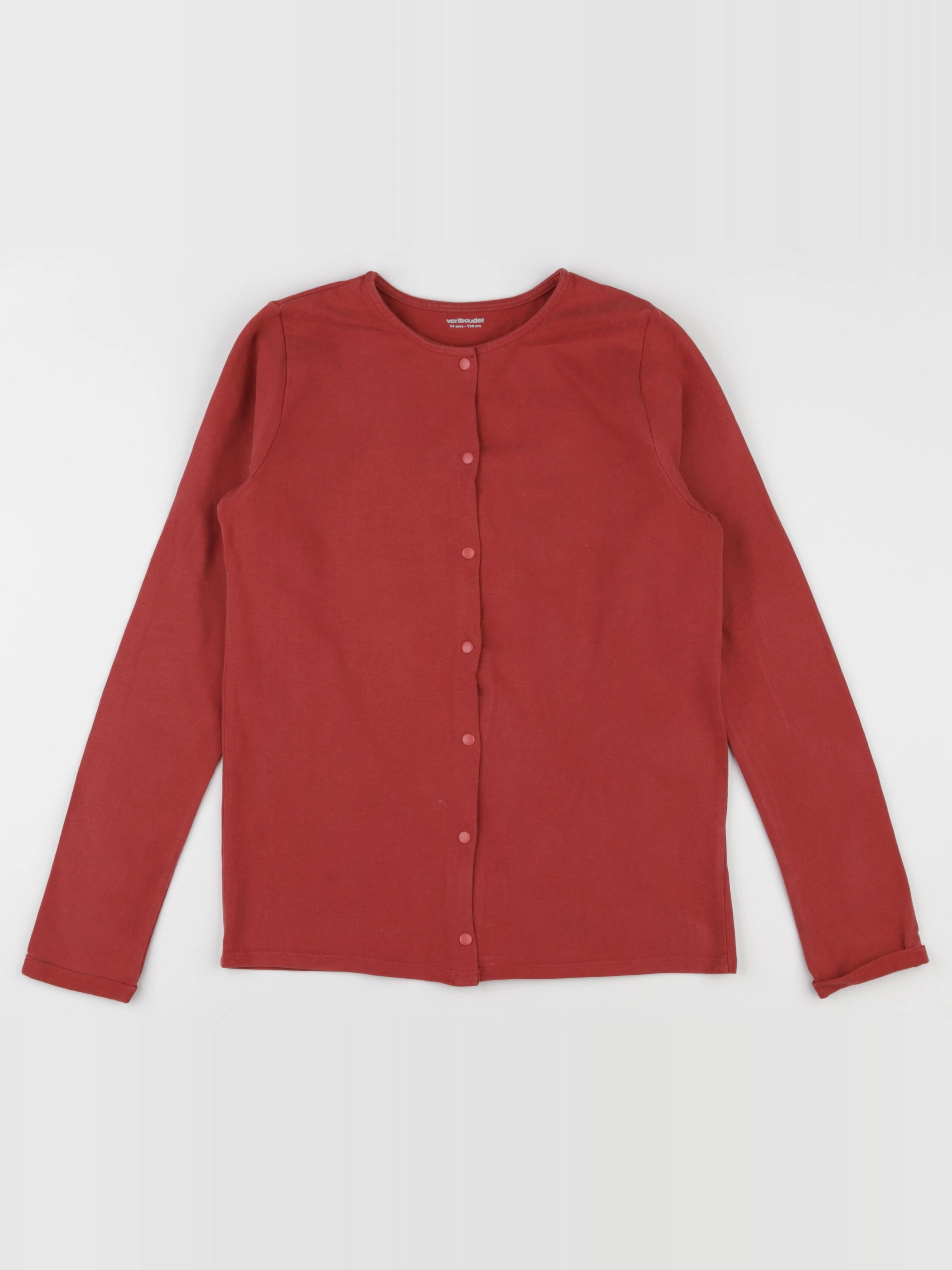 Vertbaudet - sweat rouge - 14 ans