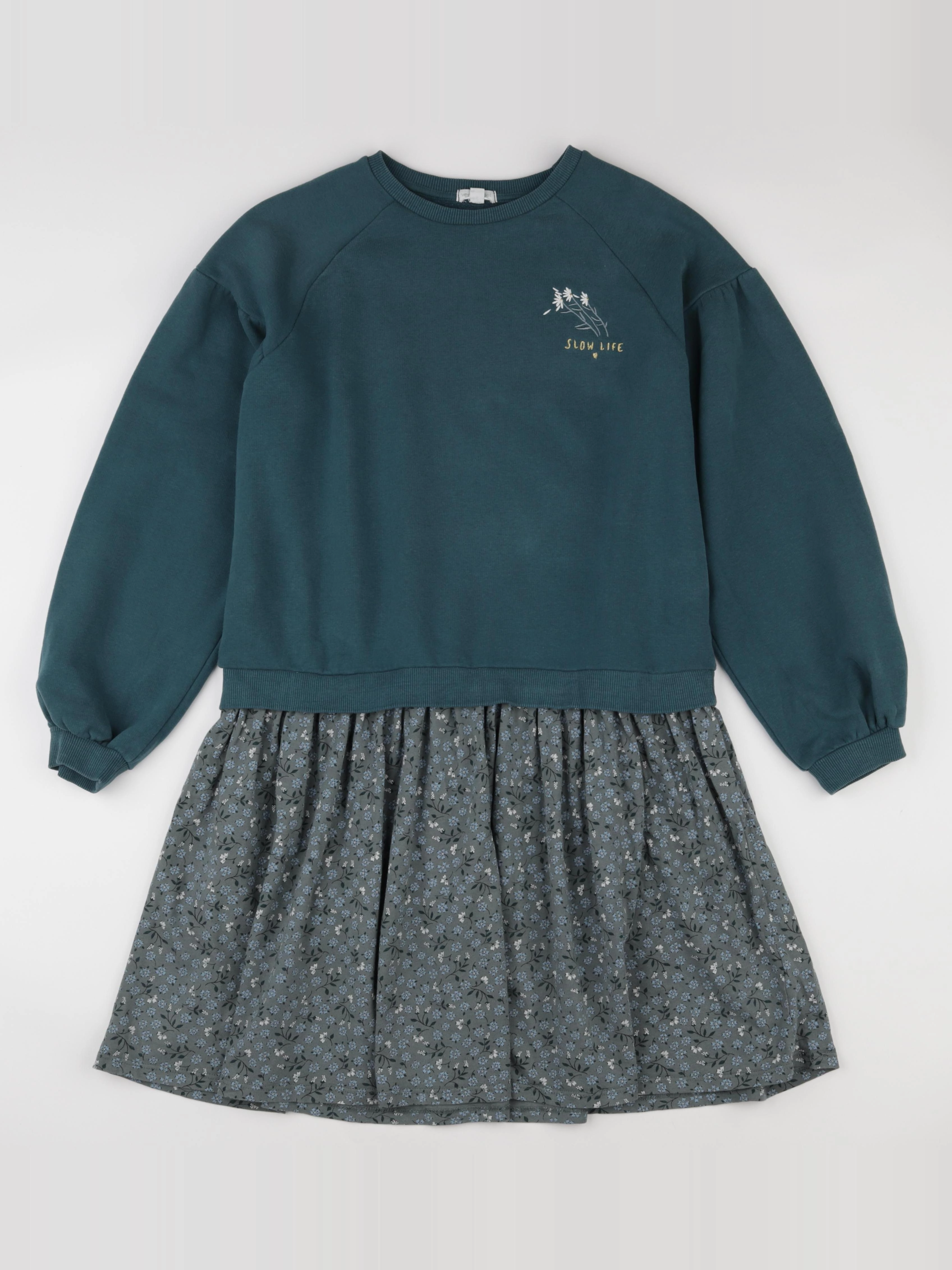 Vertbaudet - robe vert - 14 ans