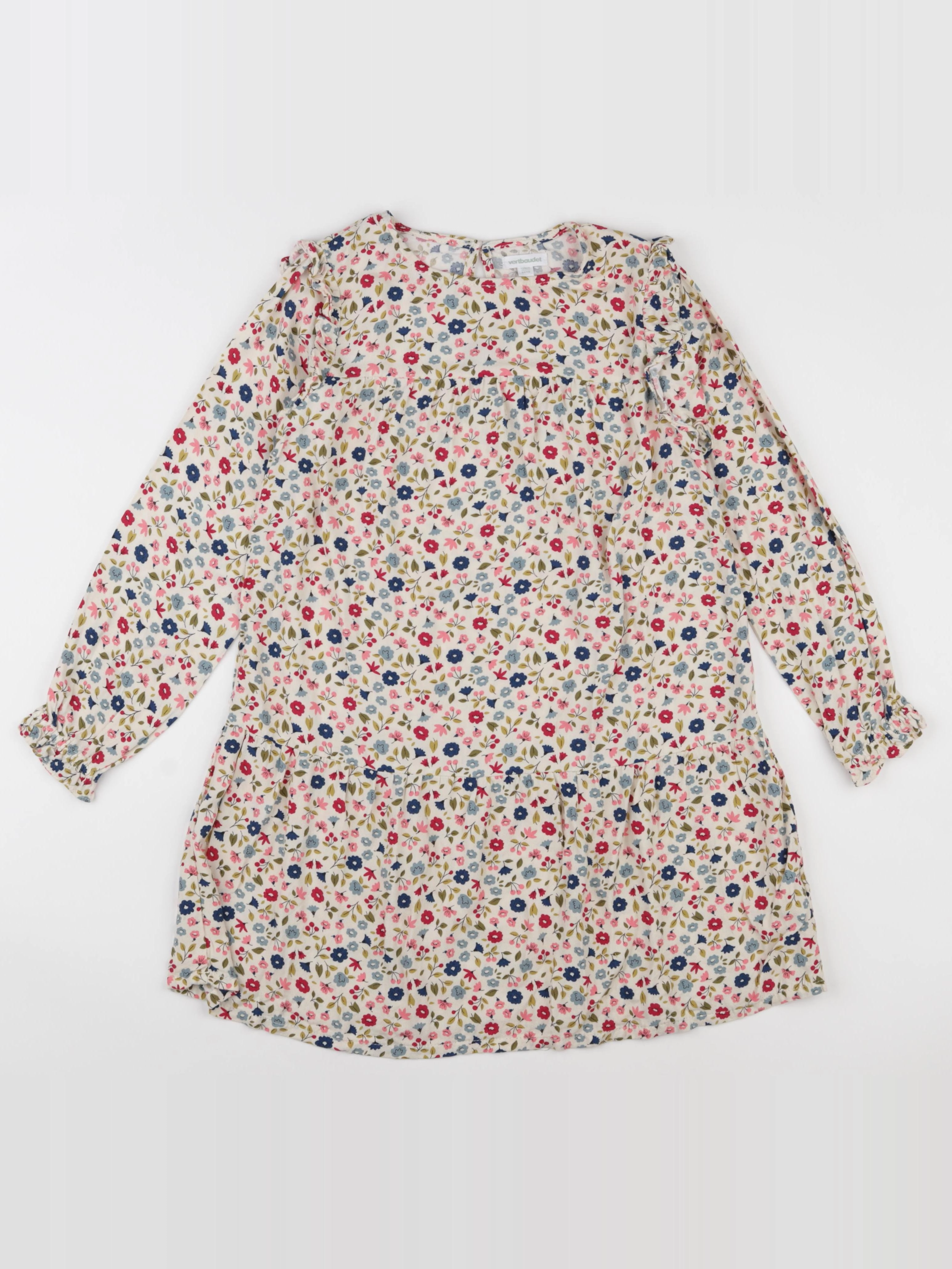 Vertbaudet - robe multicolore - 8 ans