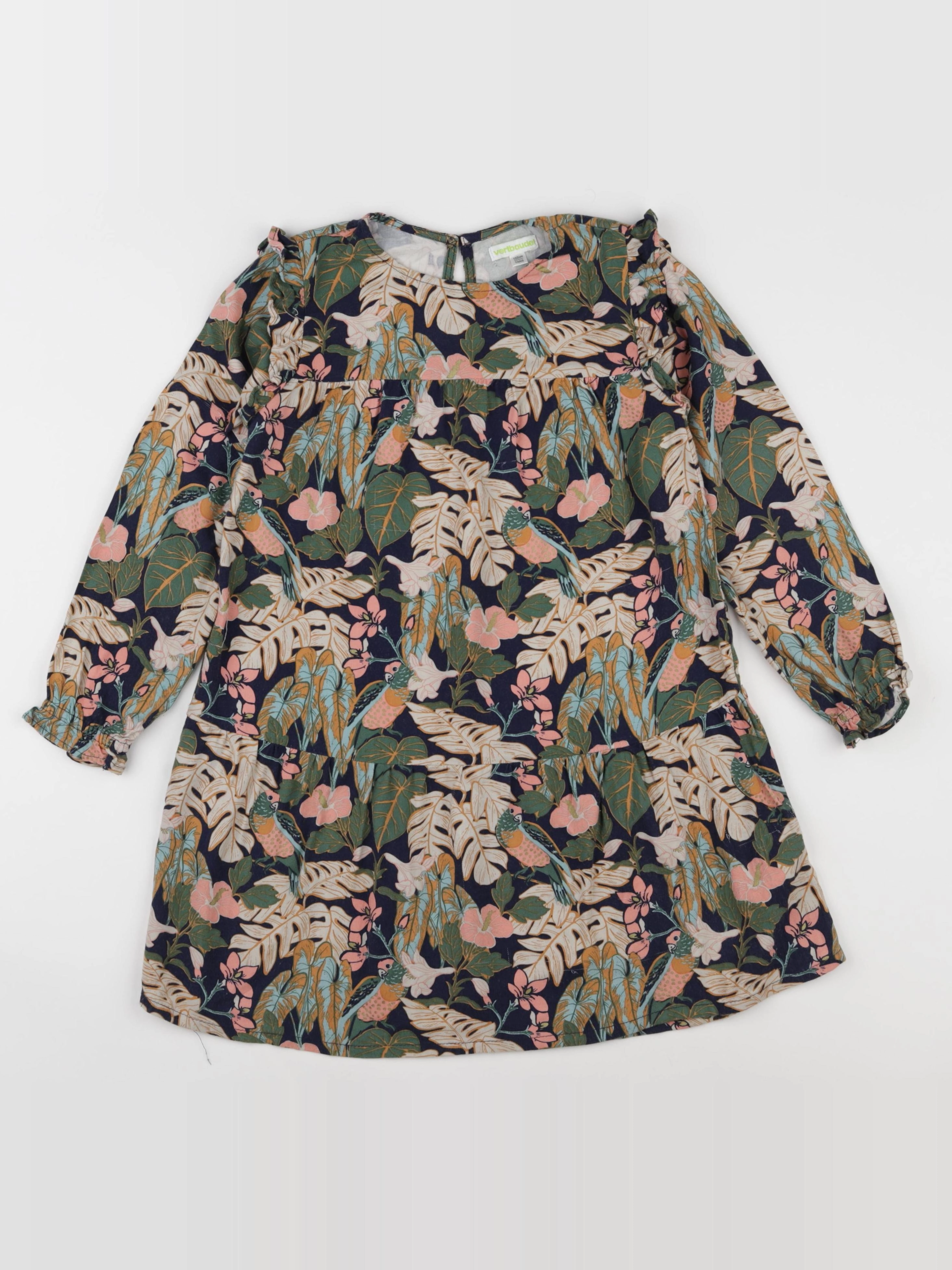 Vertbaudet - robe multicolore - 7 ans