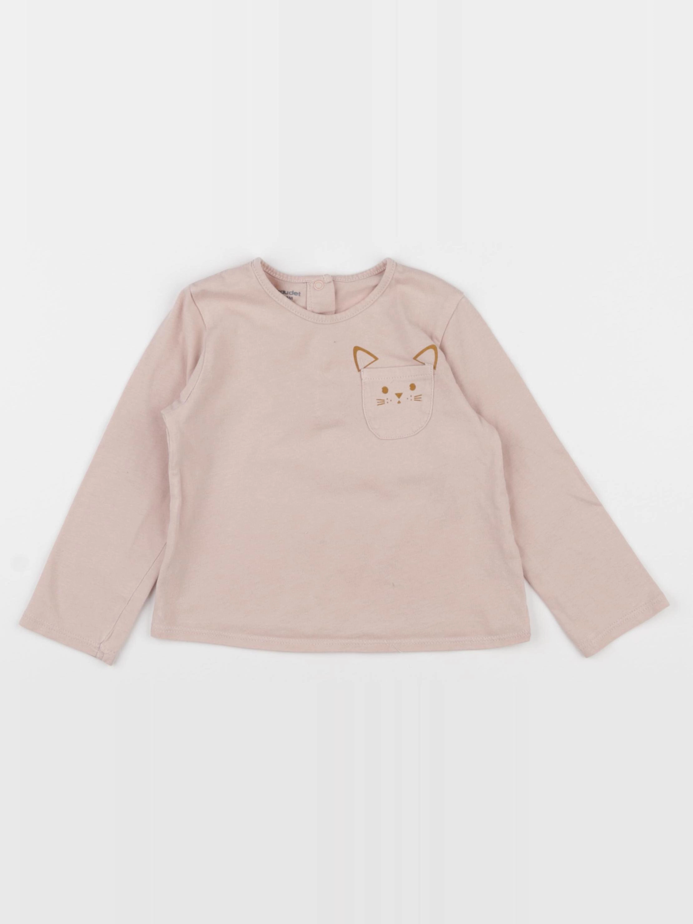 Vertbaudet - tee-shirt rose - 18 mois