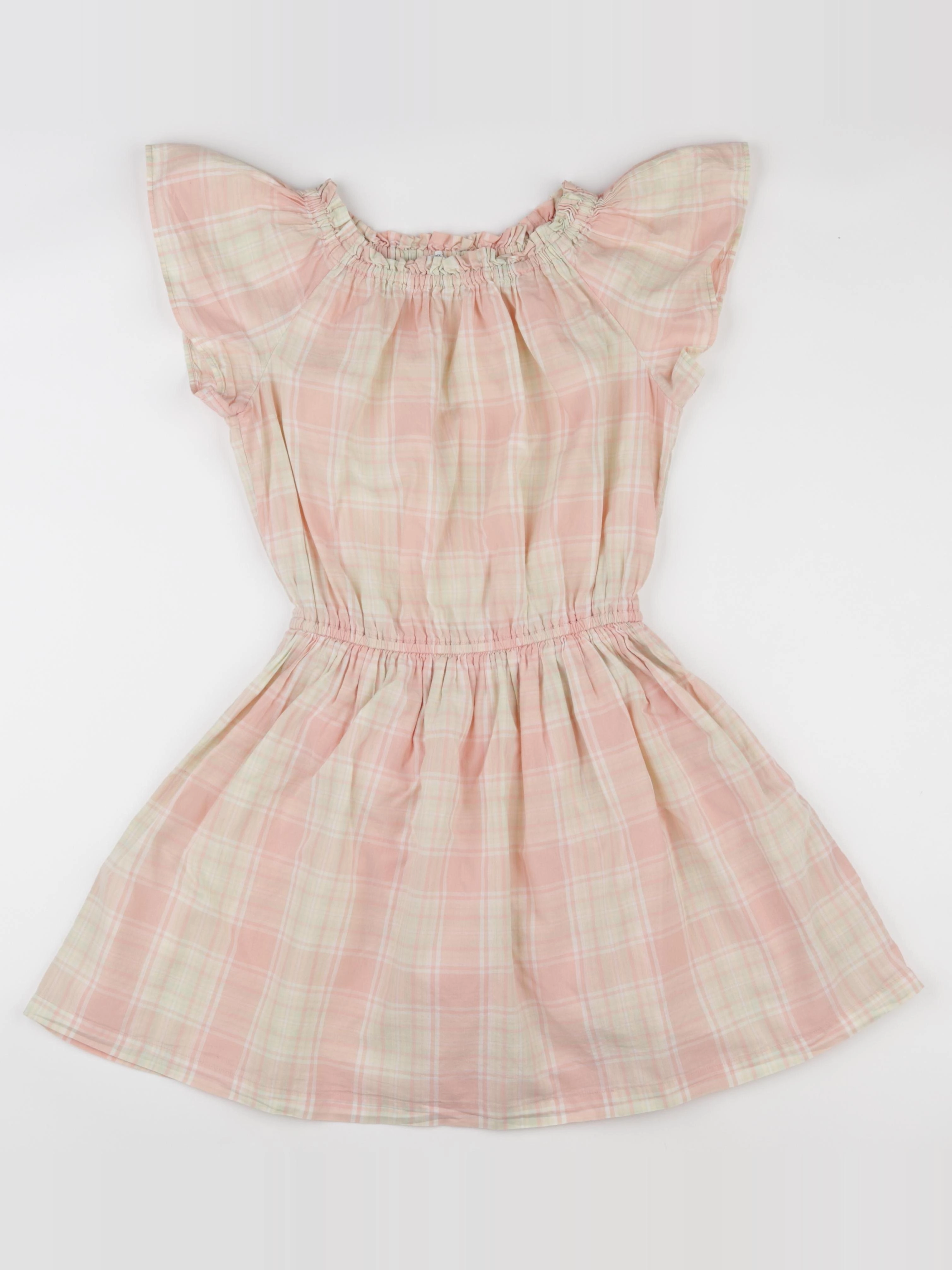 Monoprix - robe beige, rose - 12 ans