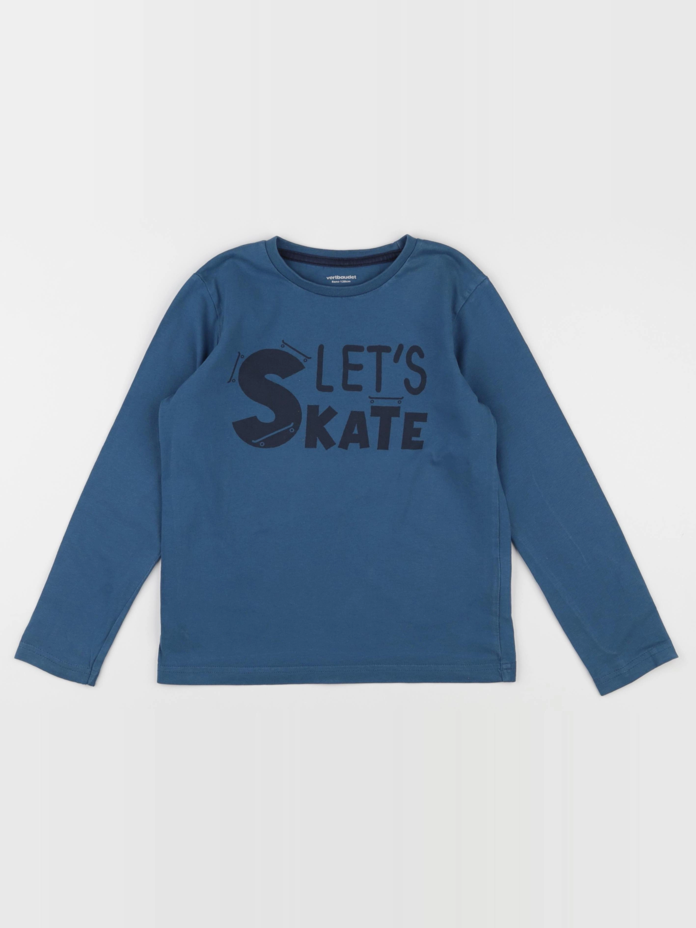 Vertbaudet - tee-shirt bleu - 8 ans