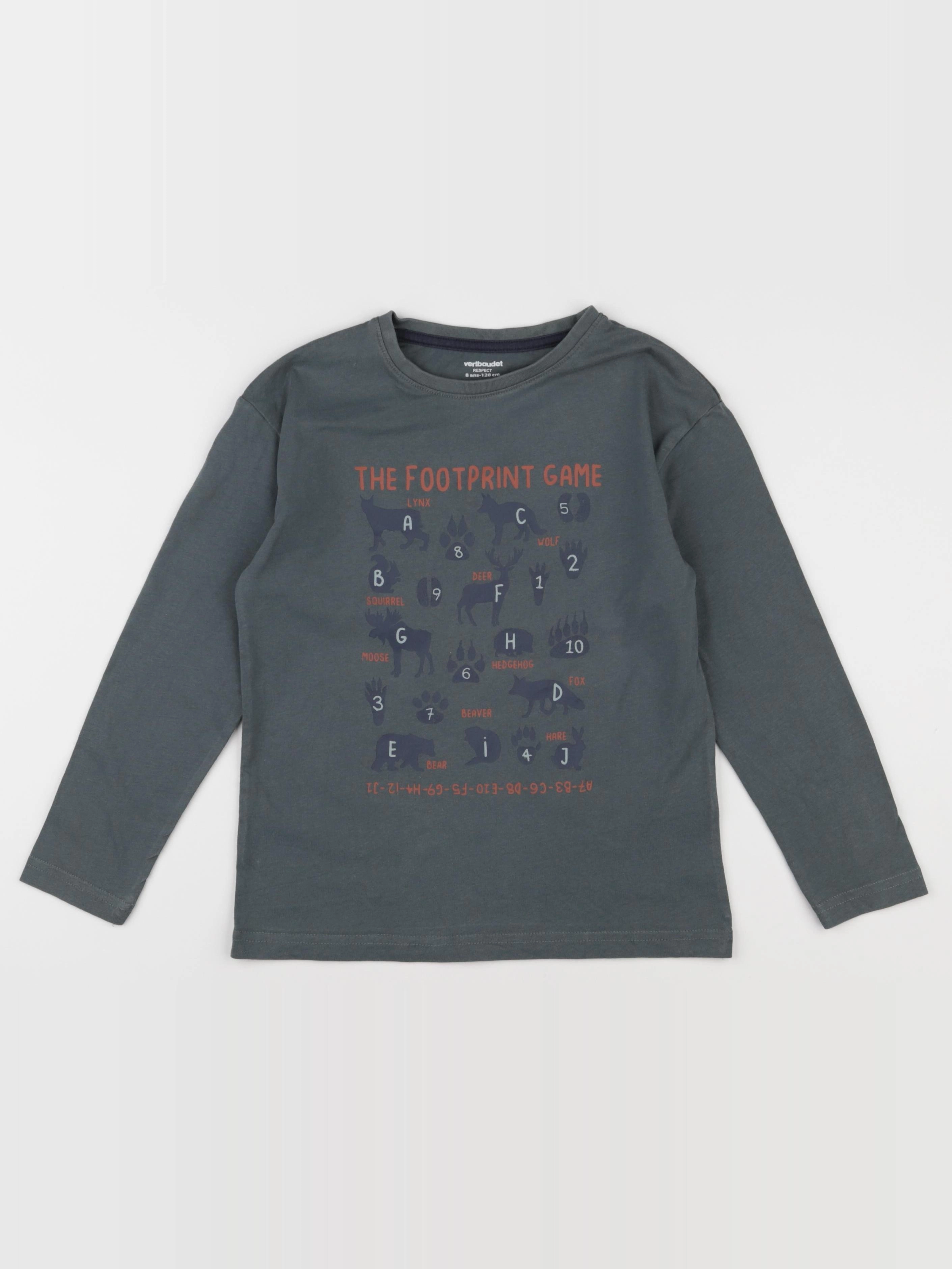 Vertbaudet - tee-shirt vert - 8 ans