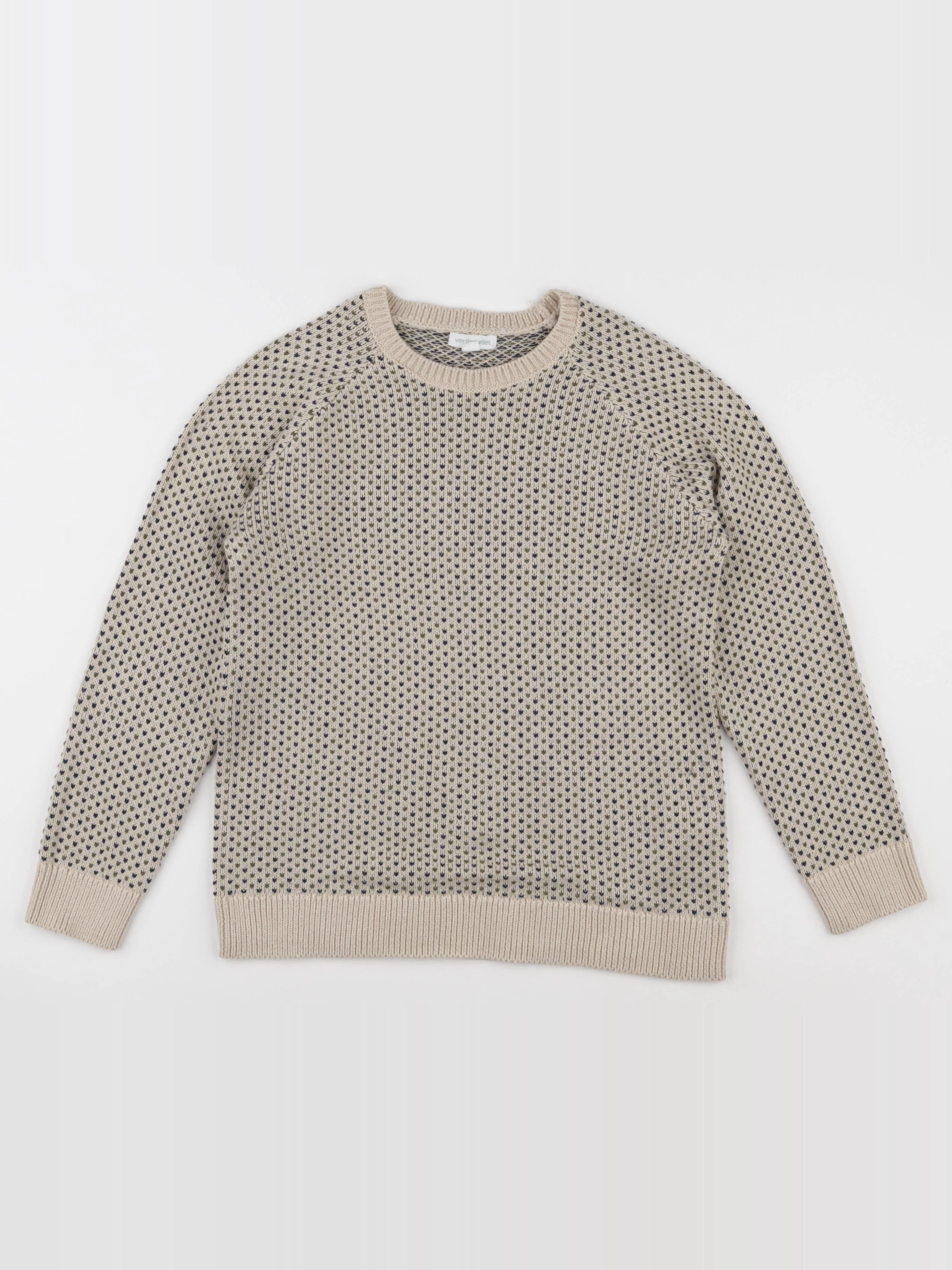 Vertbaudet - pull beige - 8 ans