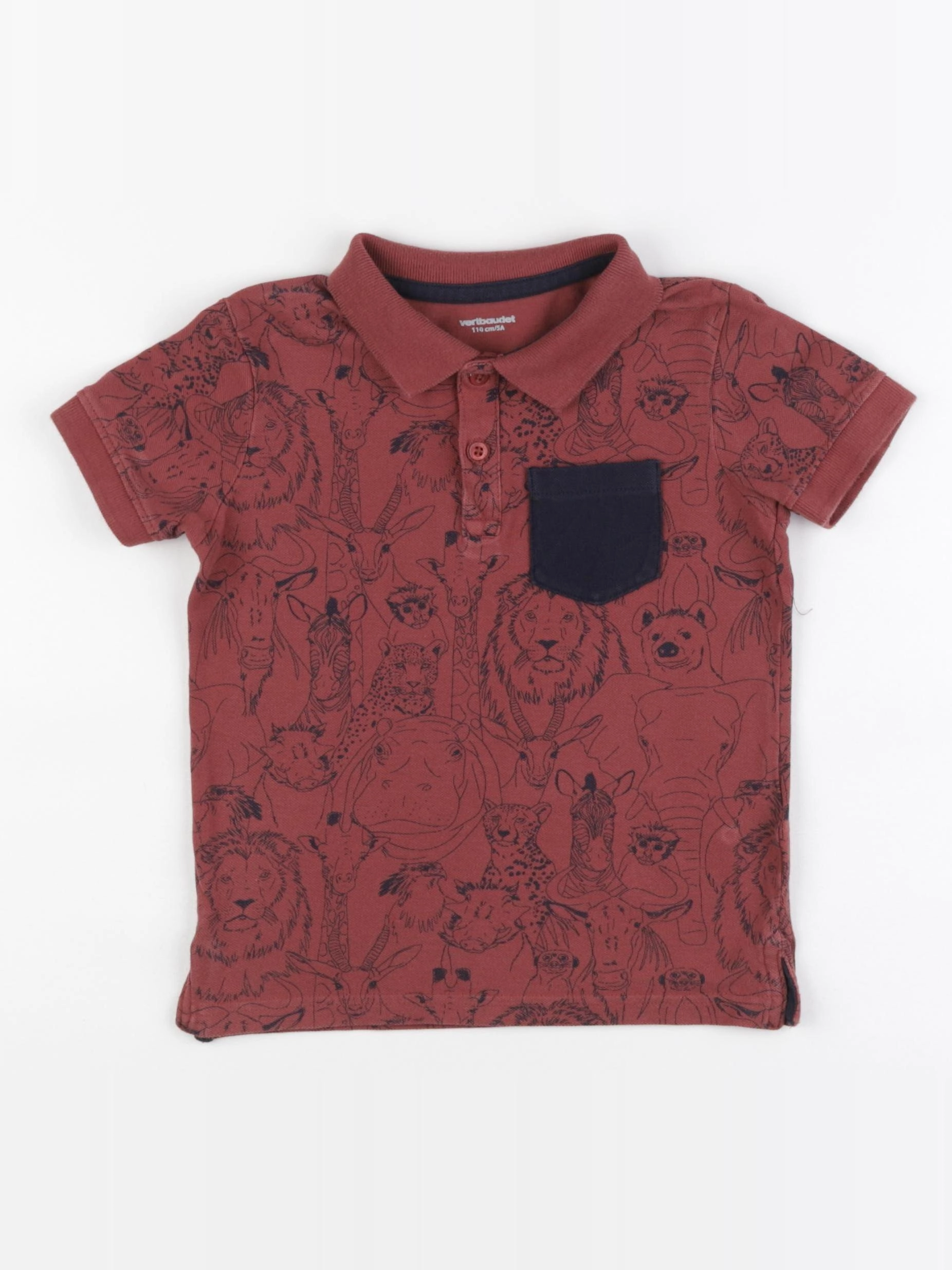 Vertbaudet - polo marron - 5 ans