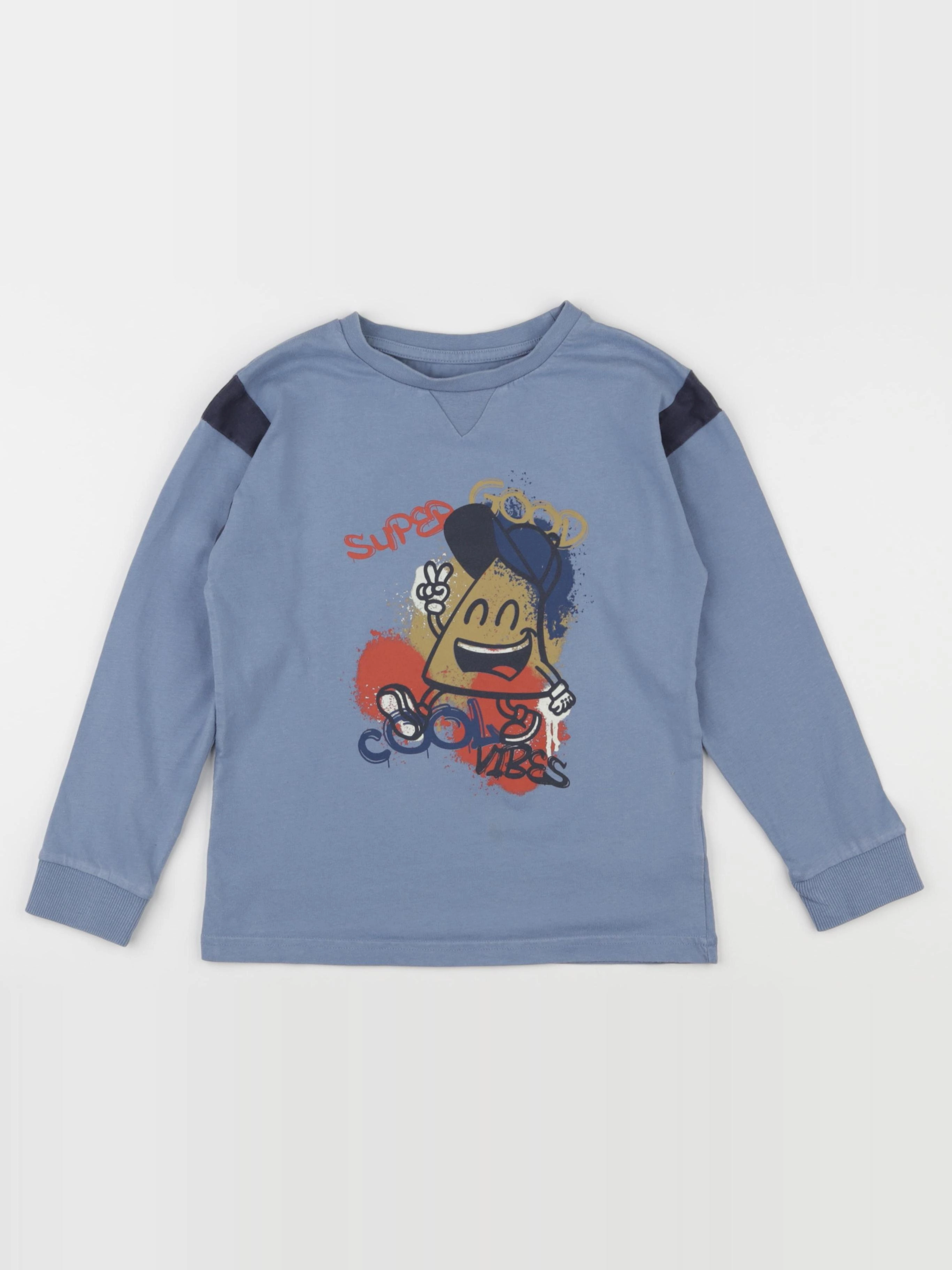 Vertbaudet - tee-shirt bleu - 8 ans