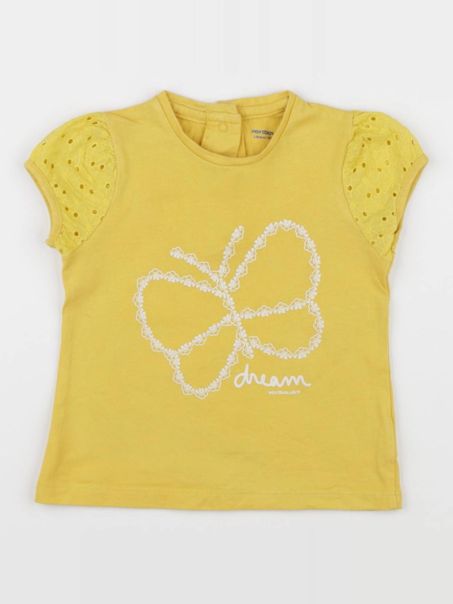 Vertbaudet - tee-shirt jaune - 18 mois
