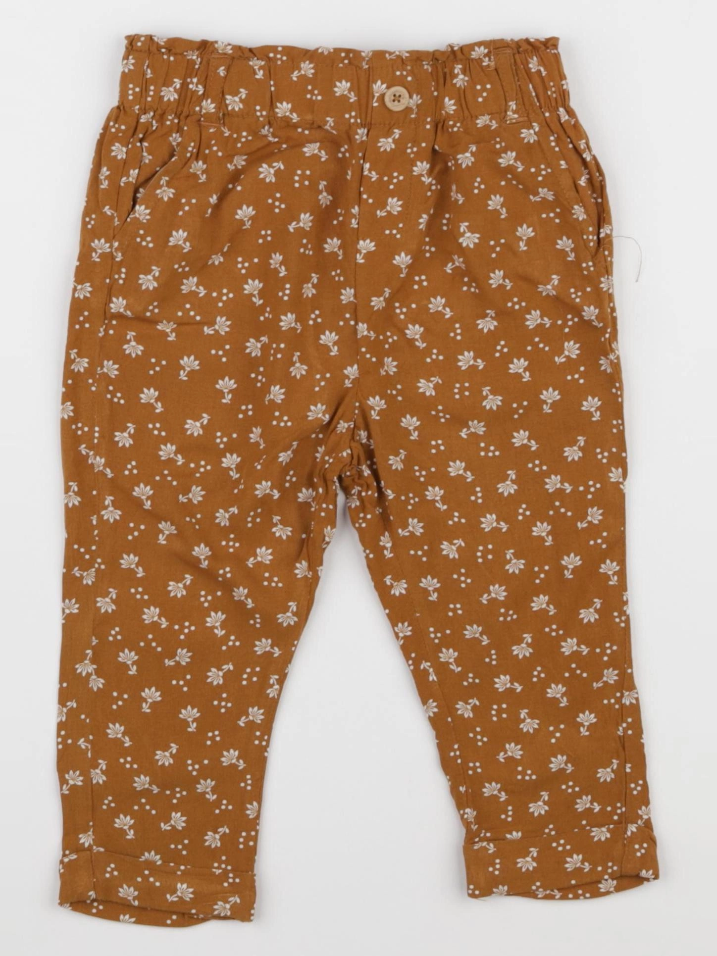 Vertbaudet - pantalon marron - 18 mois