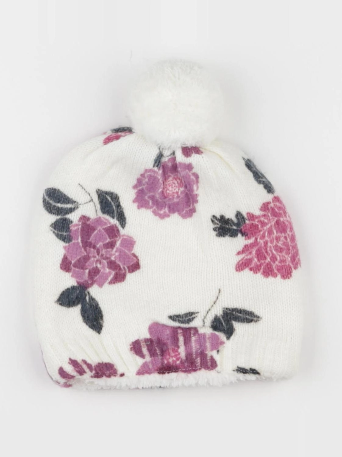 Vertbaudet - bonnet beige, violet - 2/6 ans