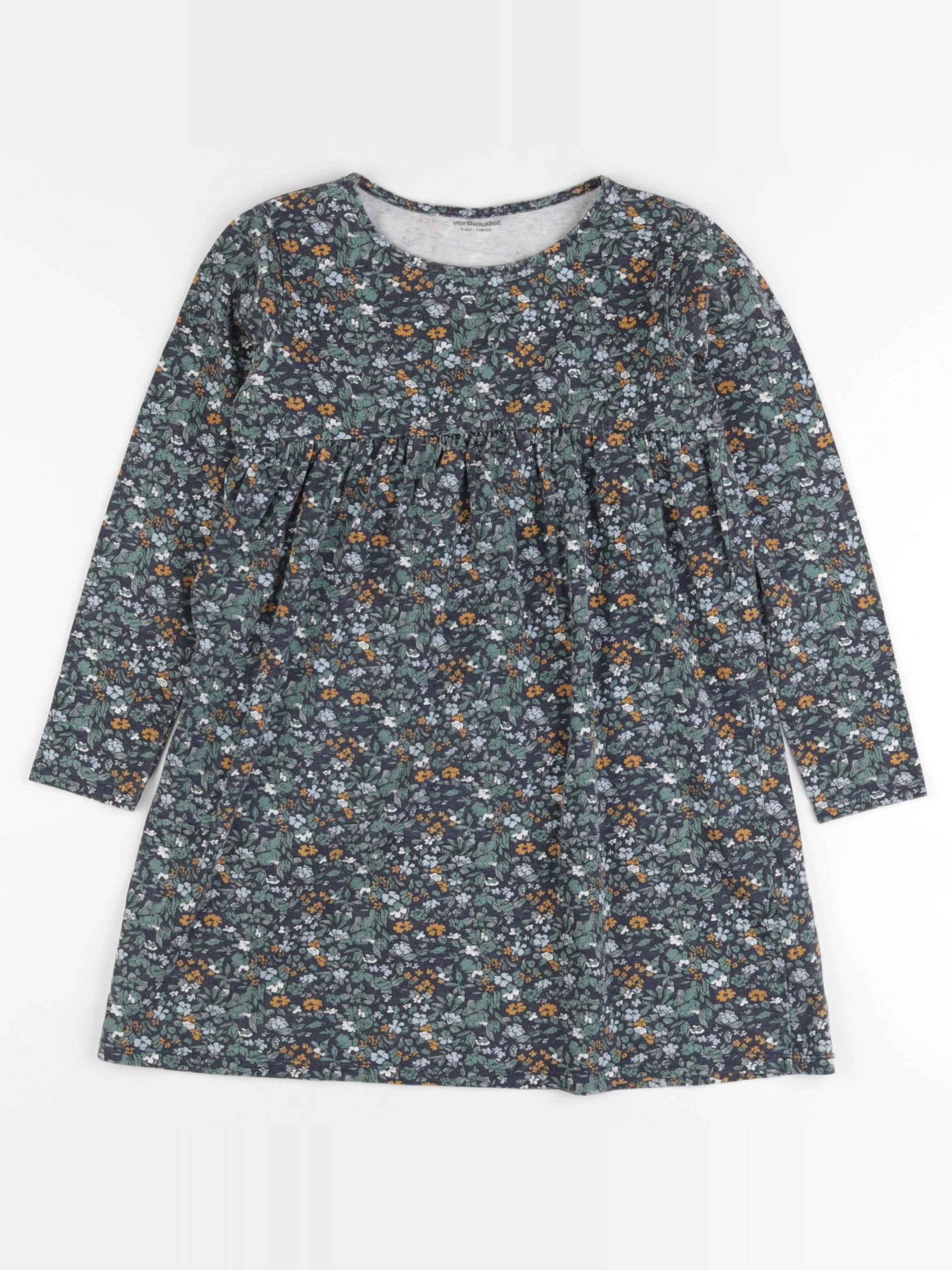 Vertbaudet - robe vert - 8 ans