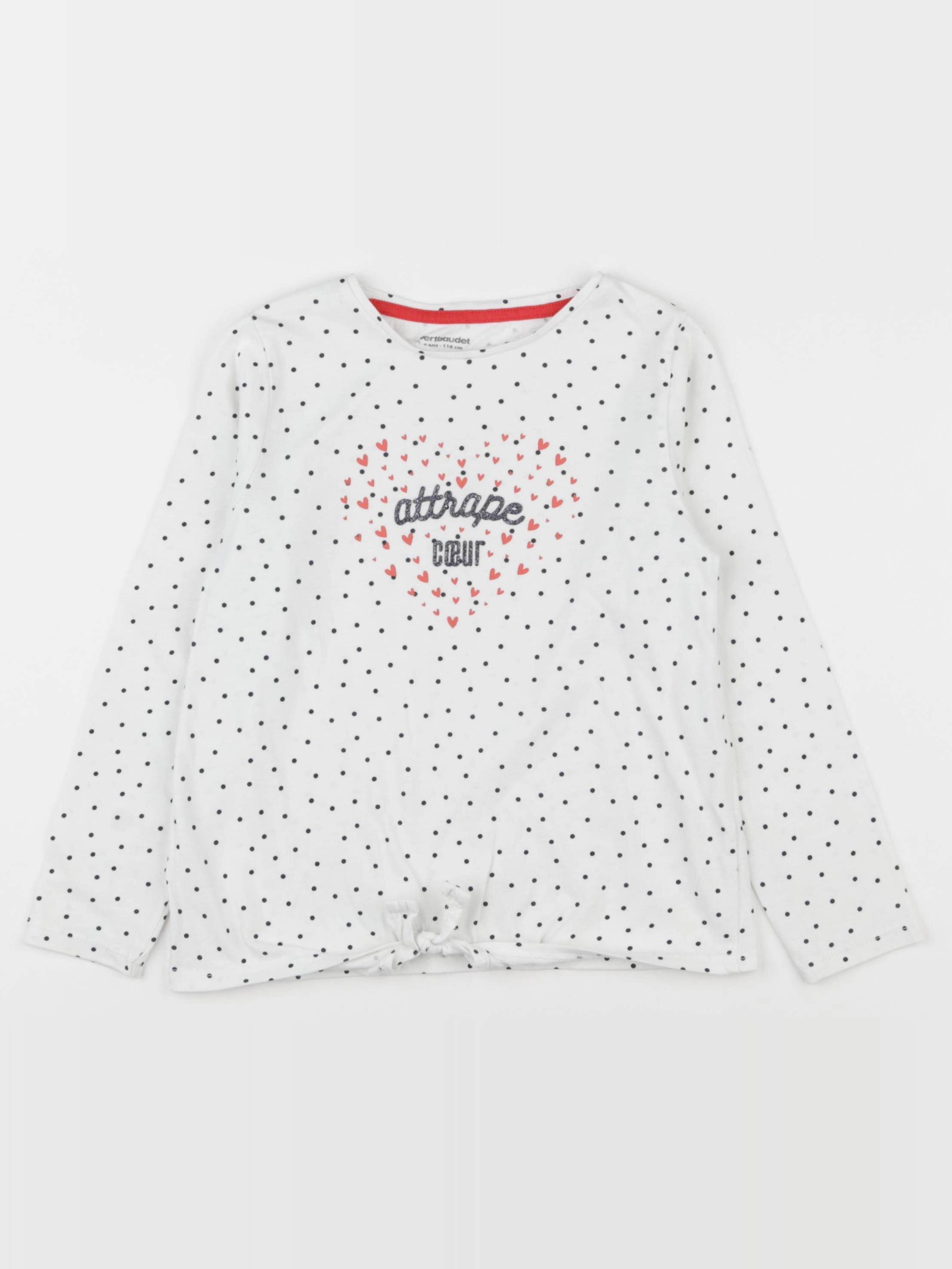 Vertbaudet - tee-shirt blanc - 6 ans