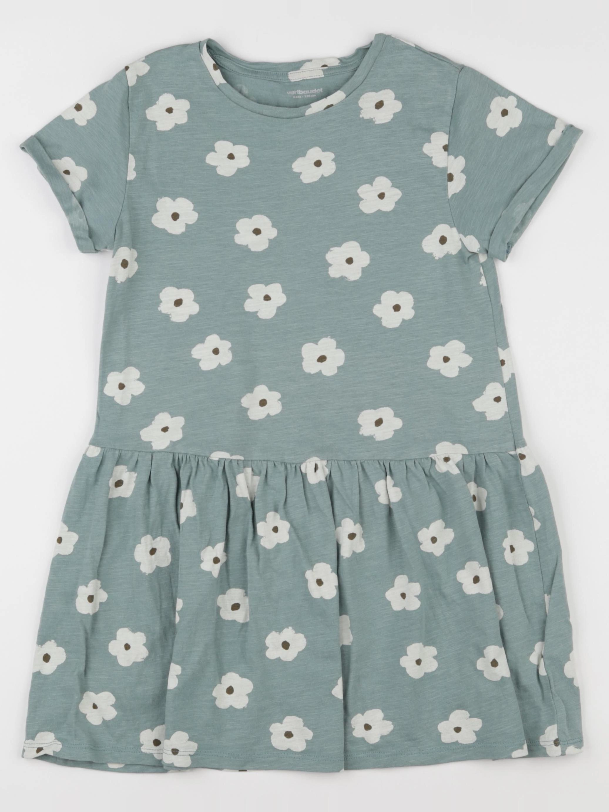 Vertbaudet - robe vert - 8 ans