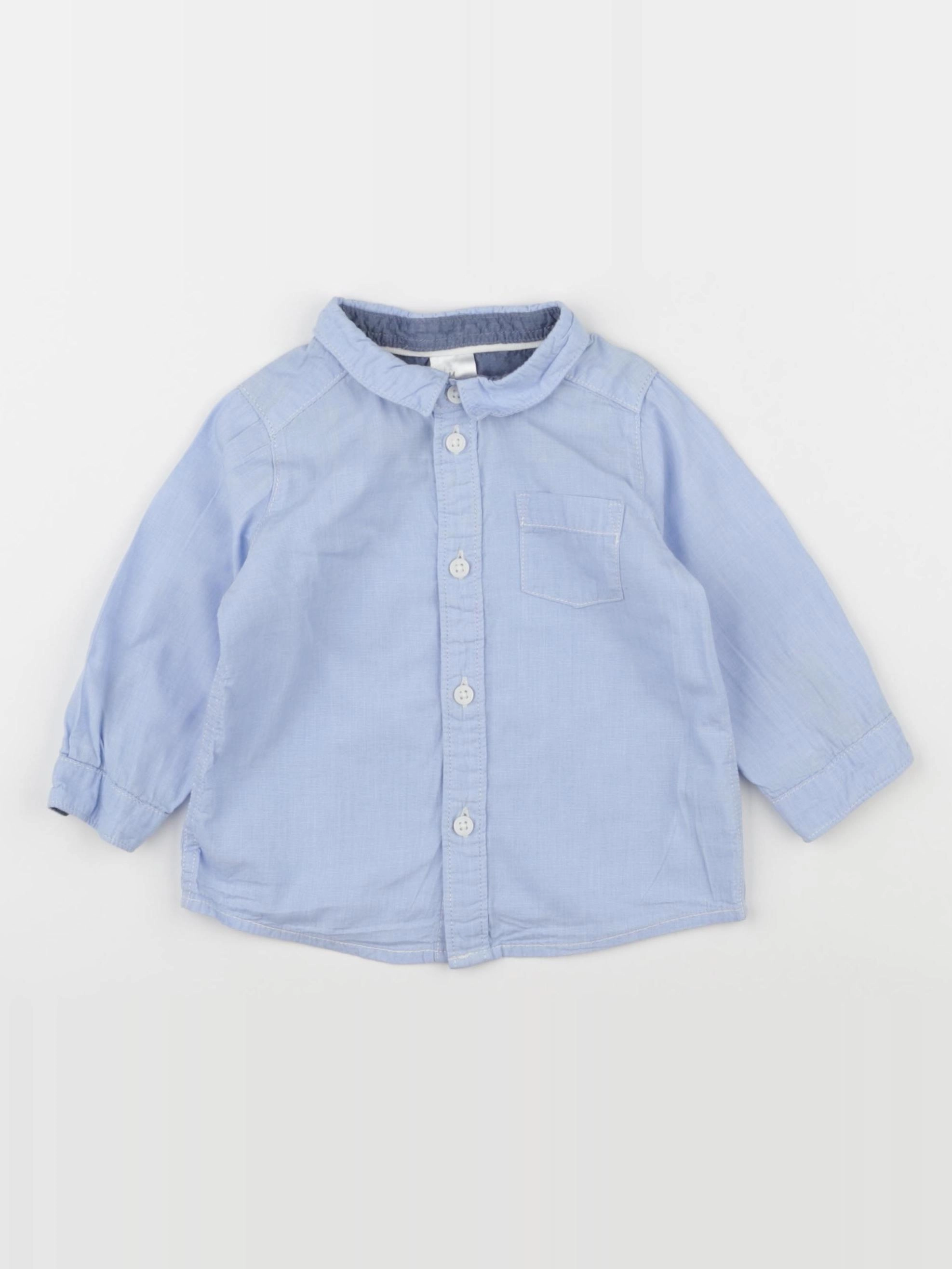 H&M - chemise bleu - 6 mois
