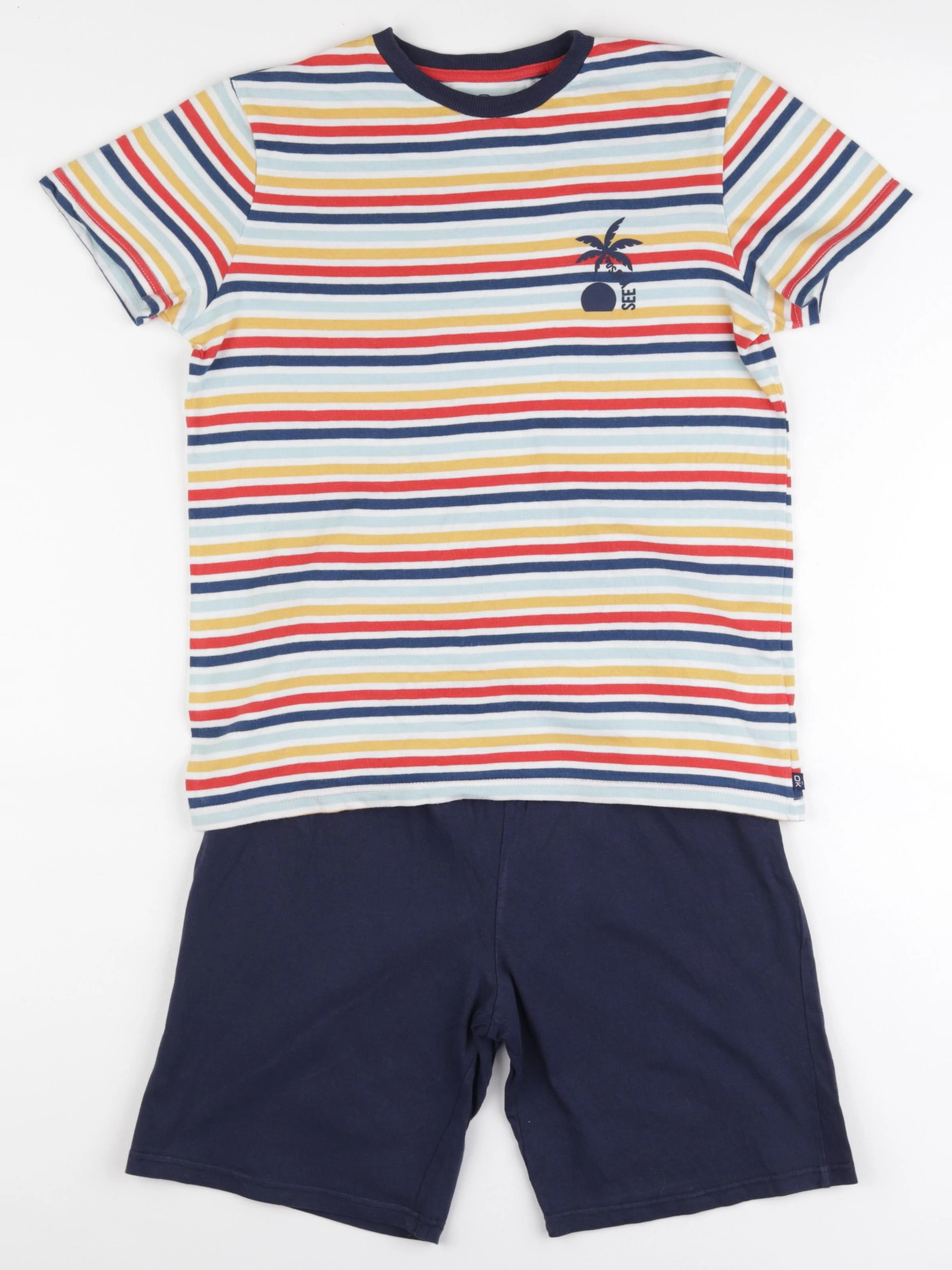 Okaidi - pyjama coton multicolore - 12 ans