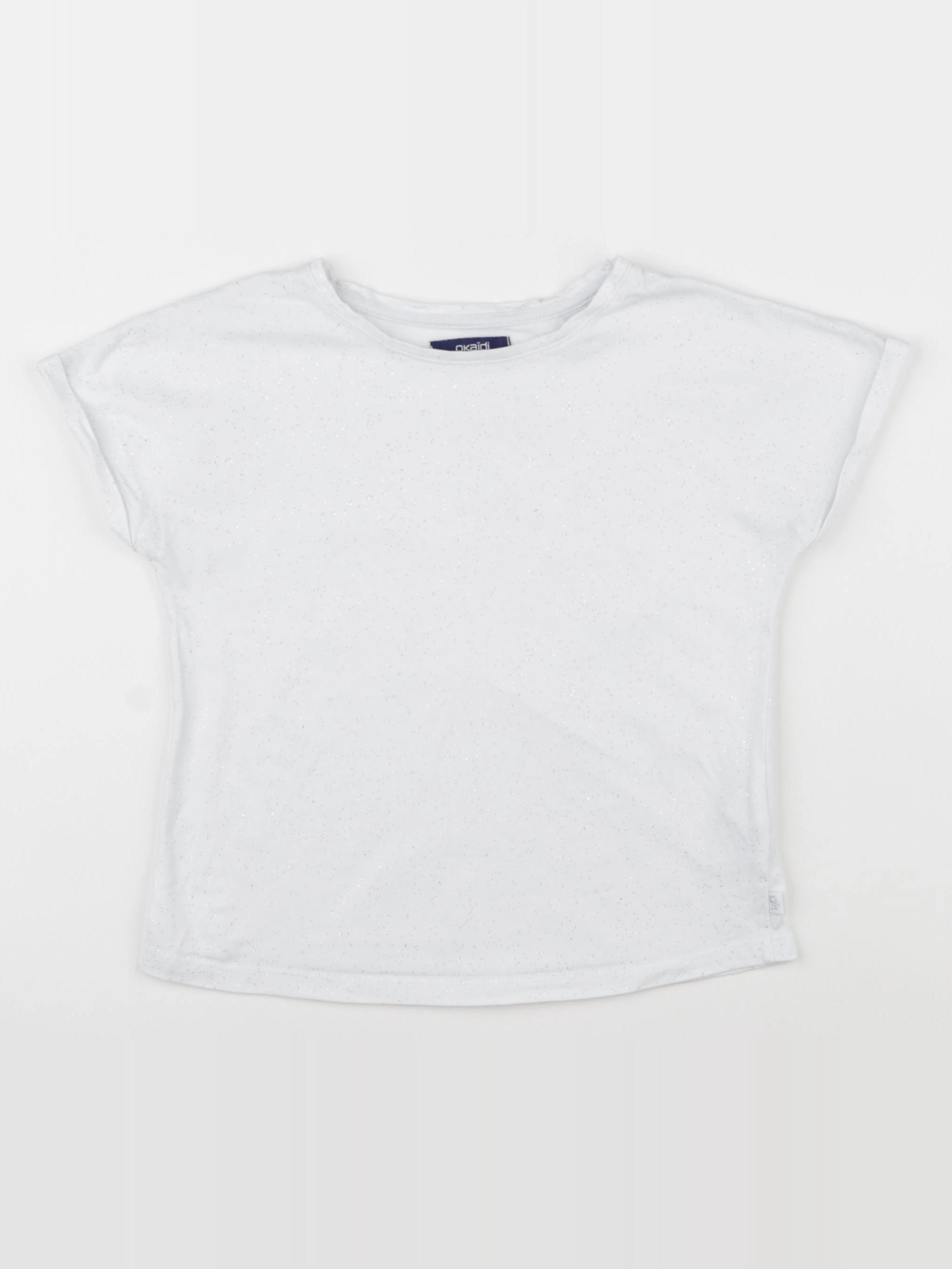 Monoprix - tee-shirt blanc, argent - 6 ans