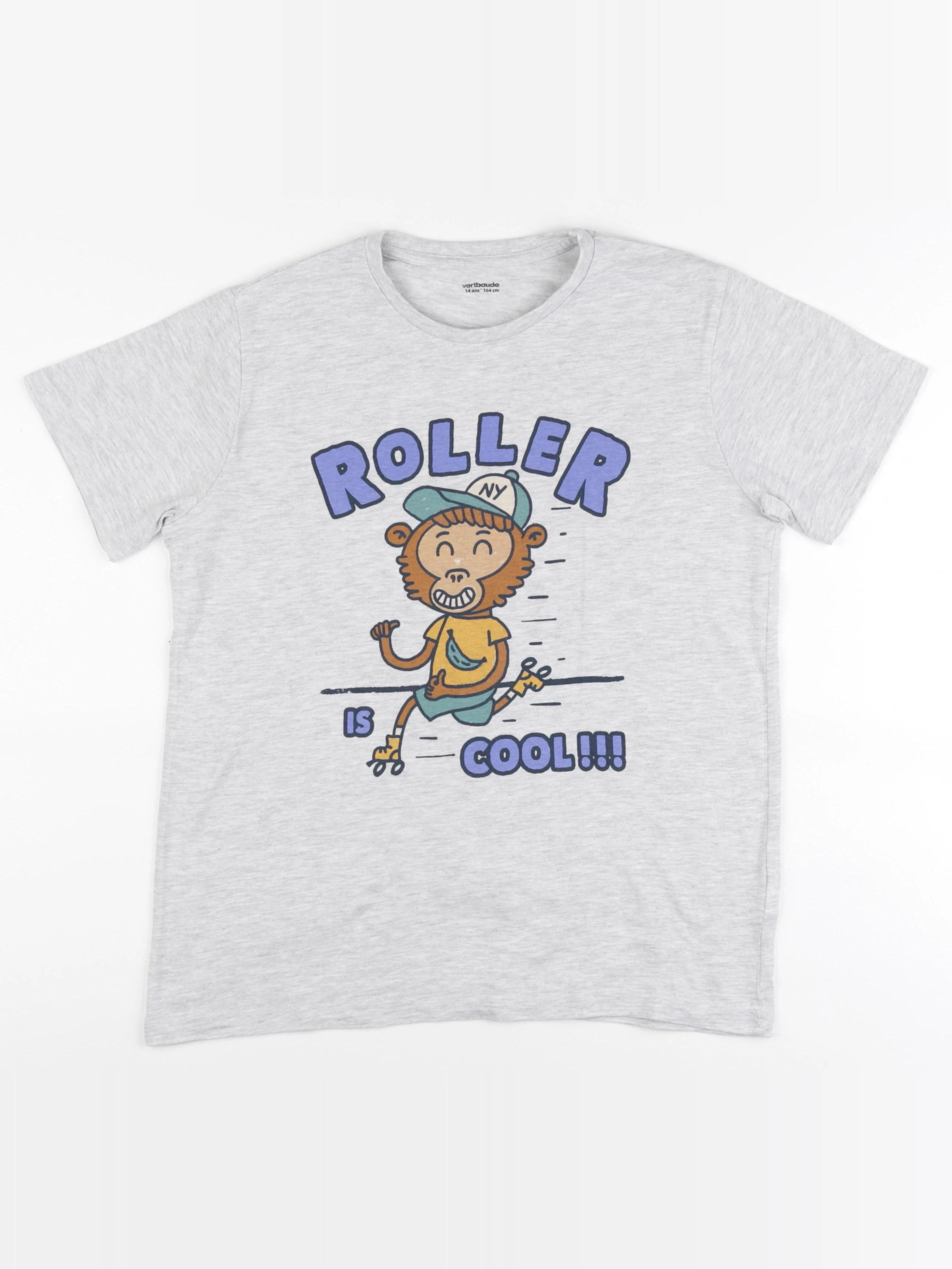 Vertbaudet - tee-shirt gris - 14 ans