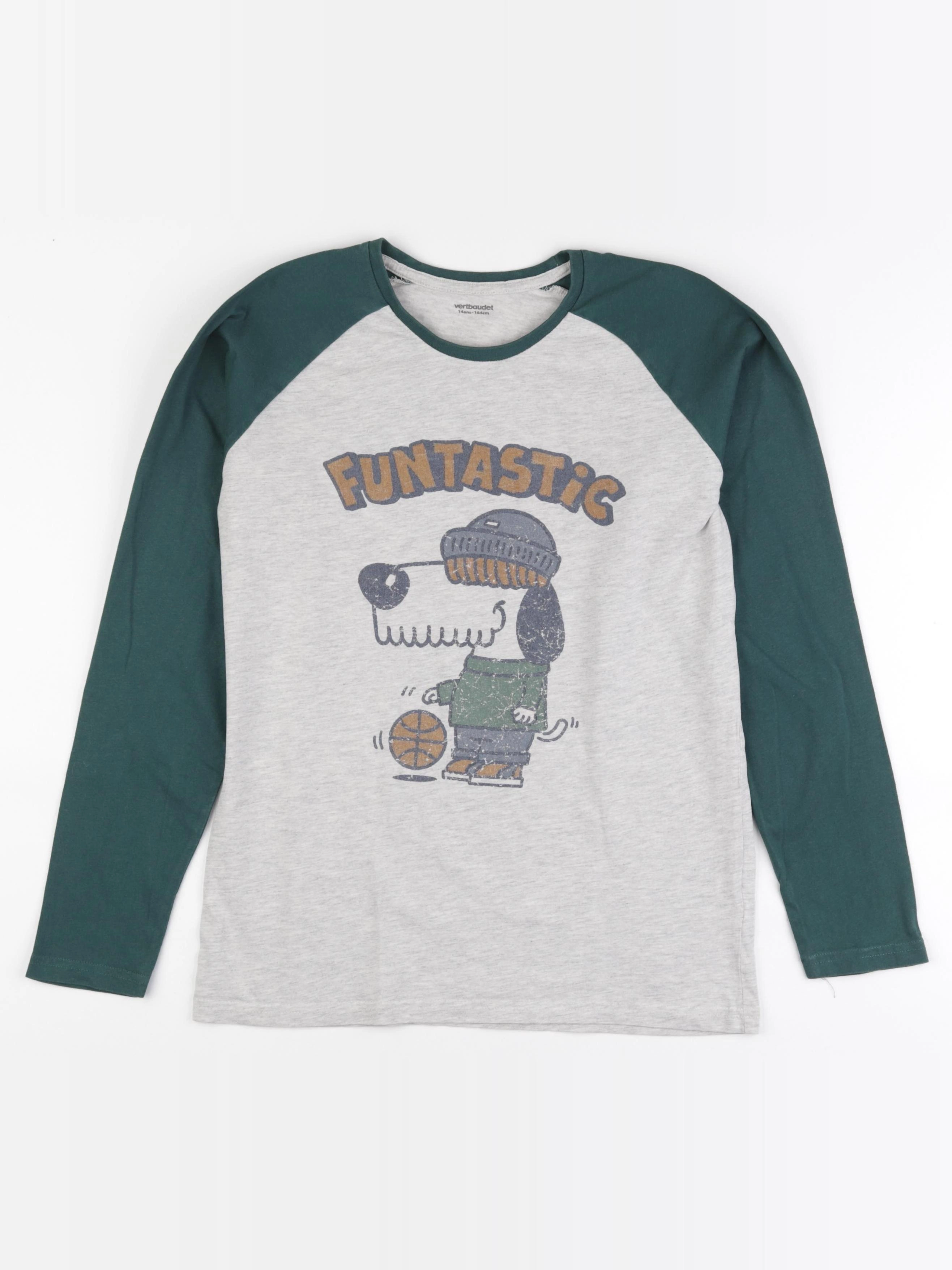 Vertbaudet - tee-shirt vert - 14 ans