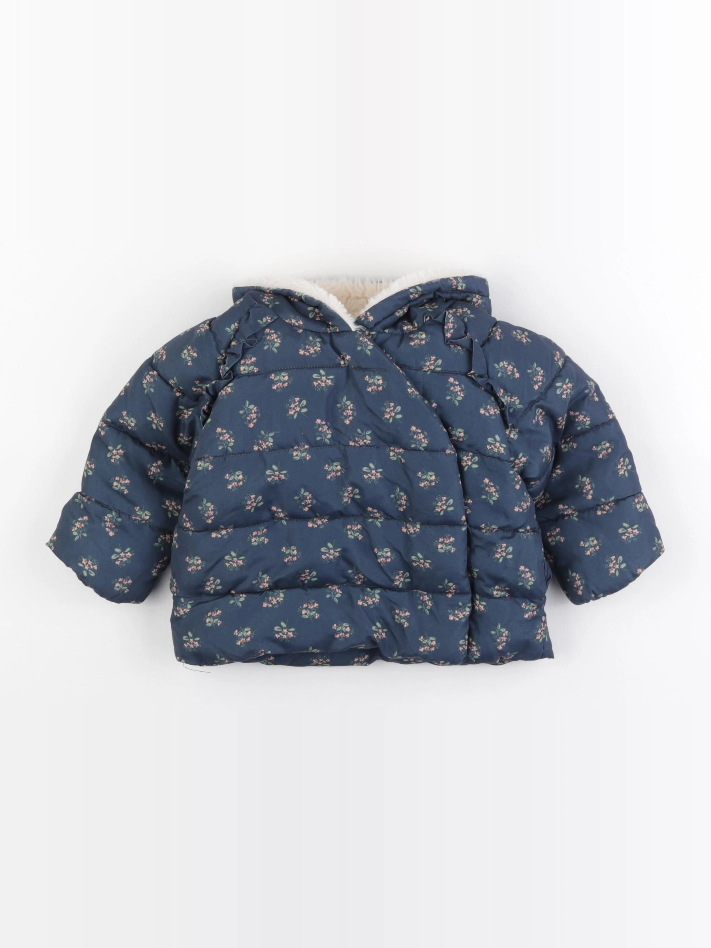 Vertbaudet - doudoune bleu - 12 mois