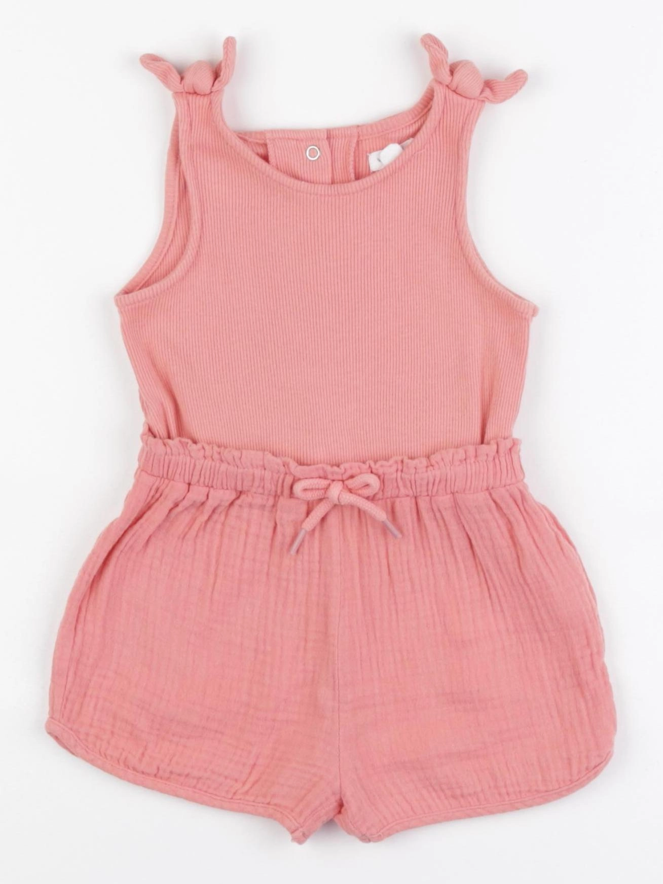 Vertbaudet - combinaison rose - 9 mois