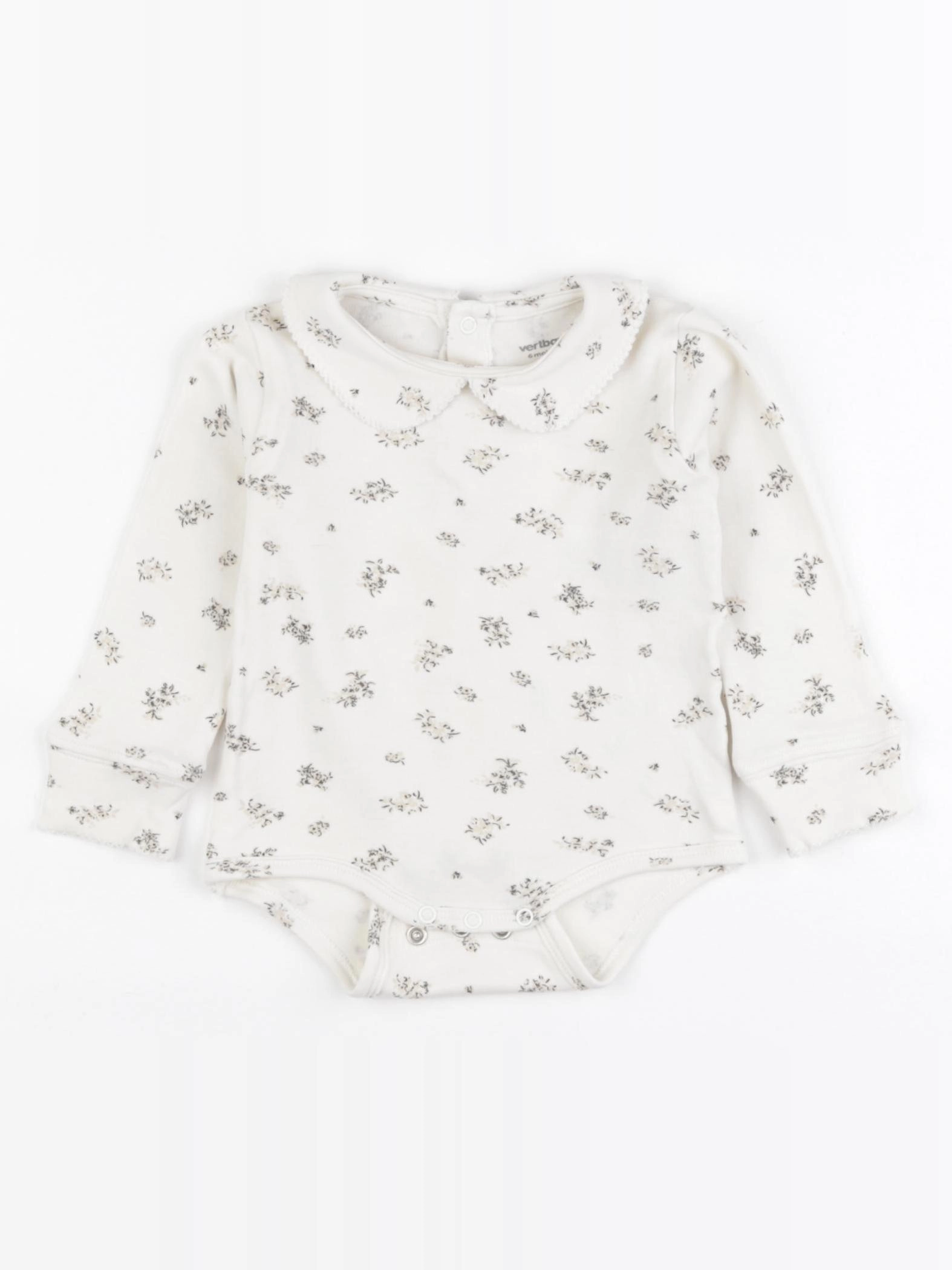 Vertbaudet - body tee-shirt beige - 6 mois