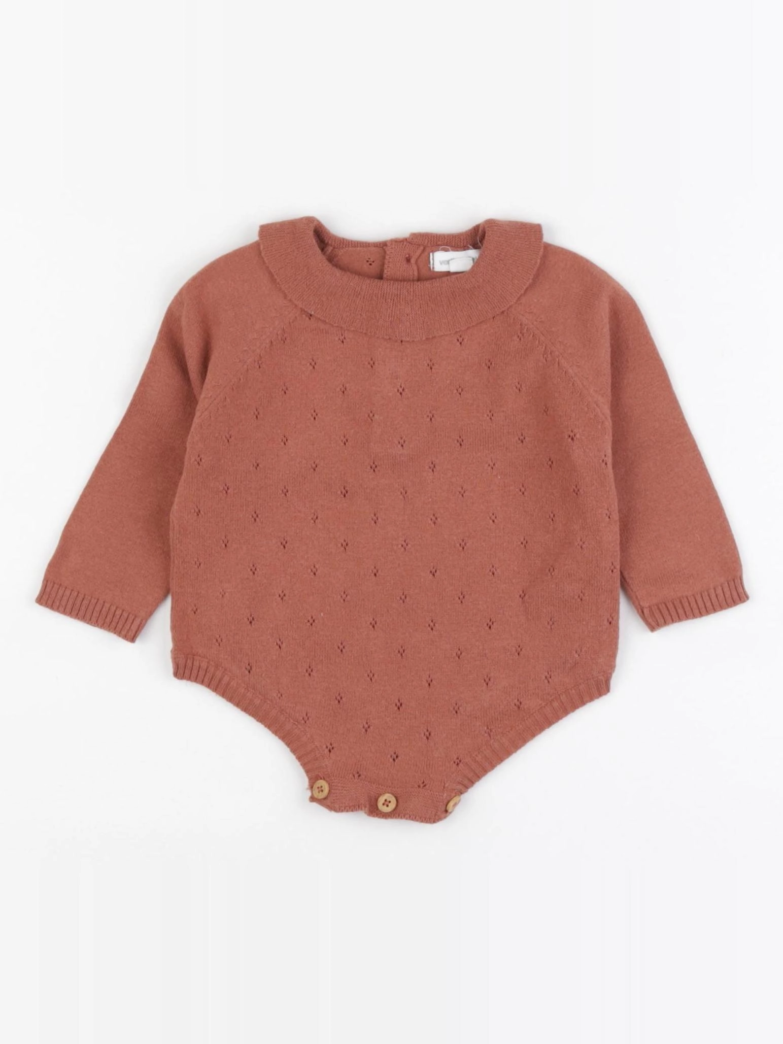 Vertbaudet - body à col marron - 3 mois