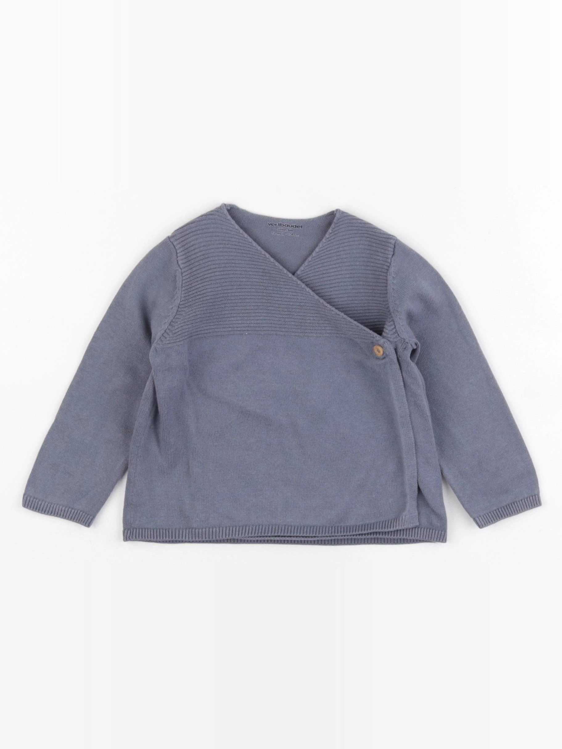 Vertbaudet - gilet bleu - 12 mois