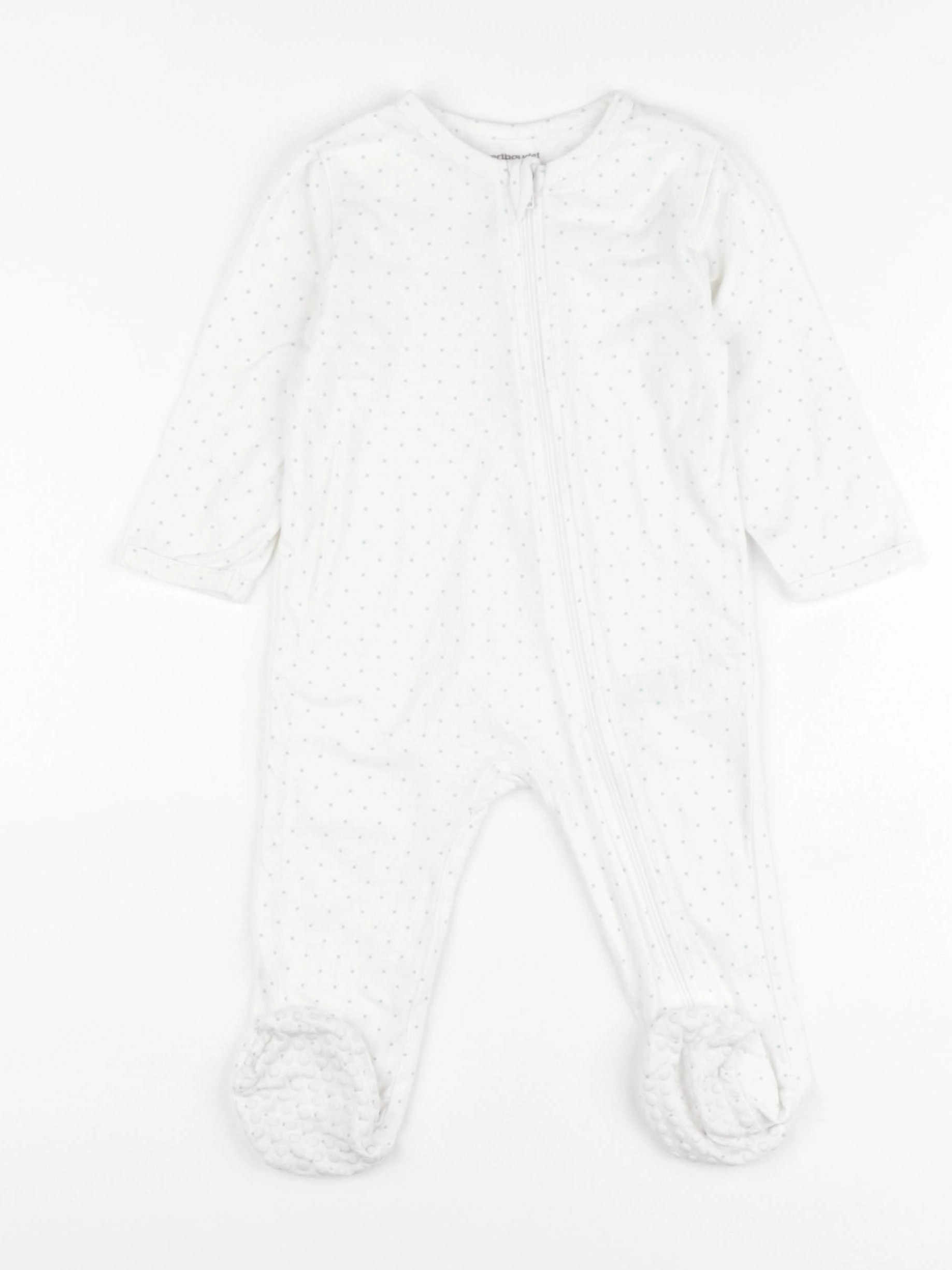 Vertbaudet - pyjama coton blanc - 9 mois