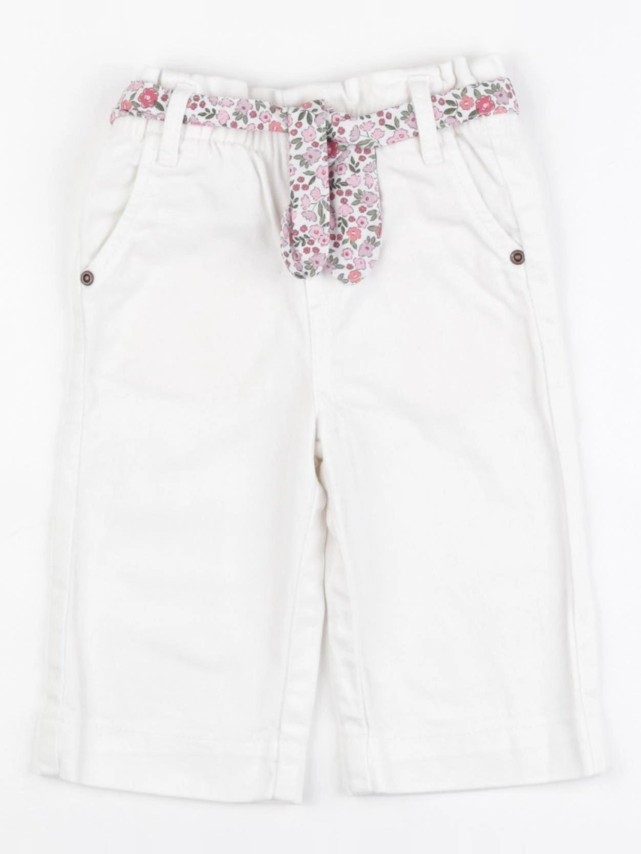 Vertbaudet - jean blanc - 9 mois