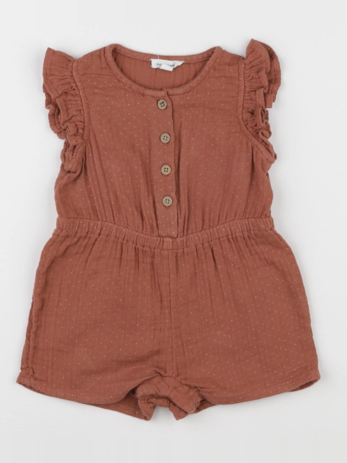 Vertbaudet - combinaison marron - 9 mois