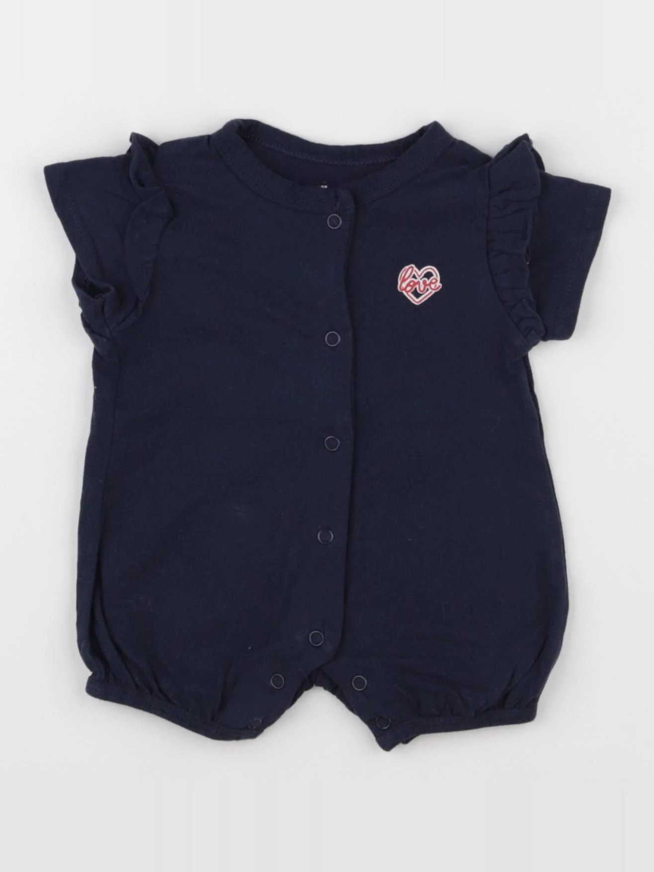 Vertbaudet - pyjama coton bleu - 1 mois