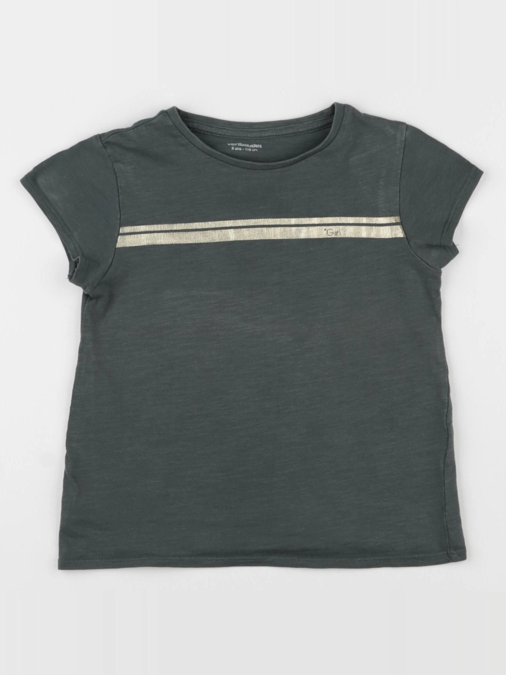 Vertbaudet - tee-shirt vert - 6 ans