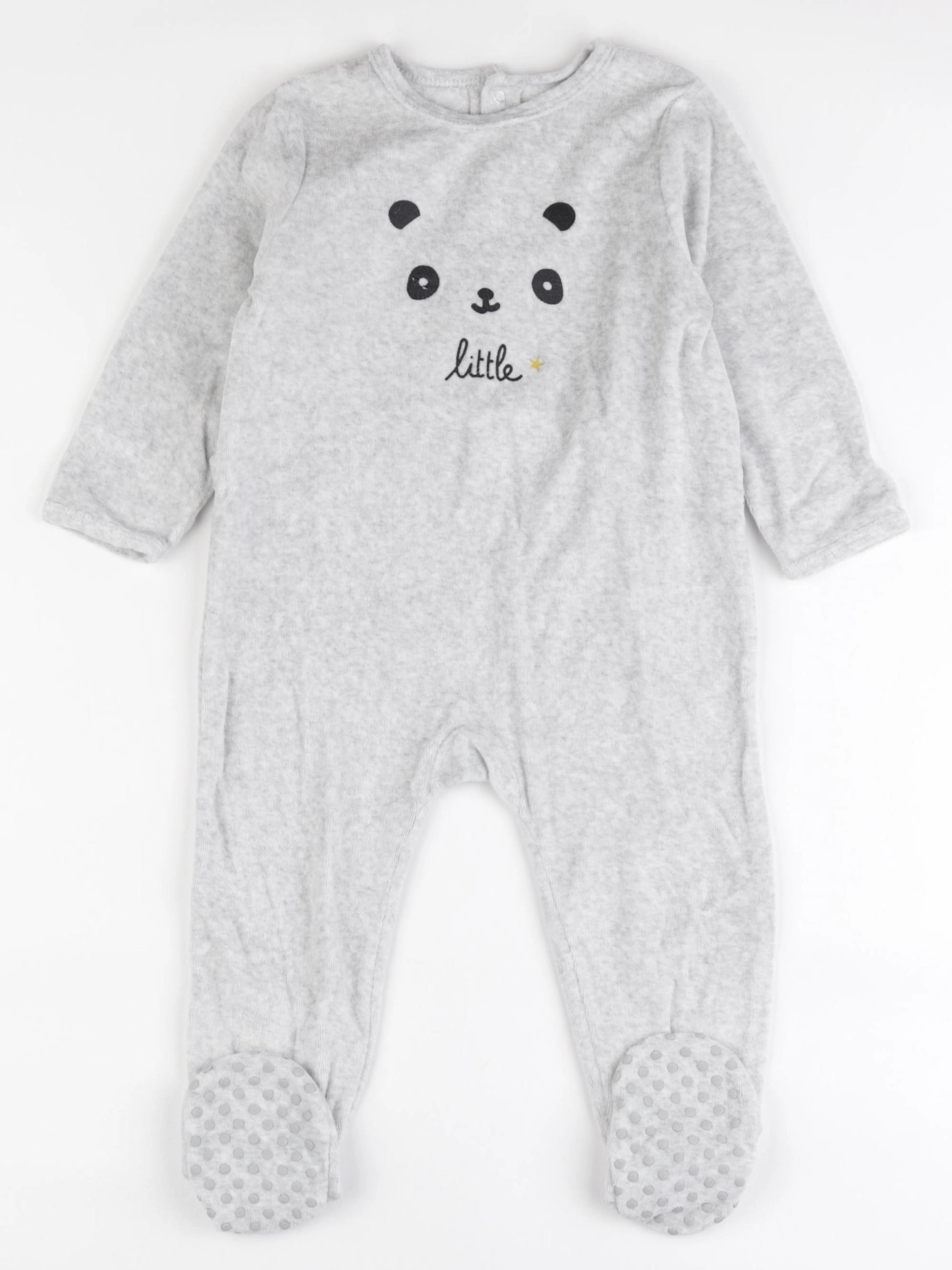 La Redoute - pyjama velours gris - 2 ans