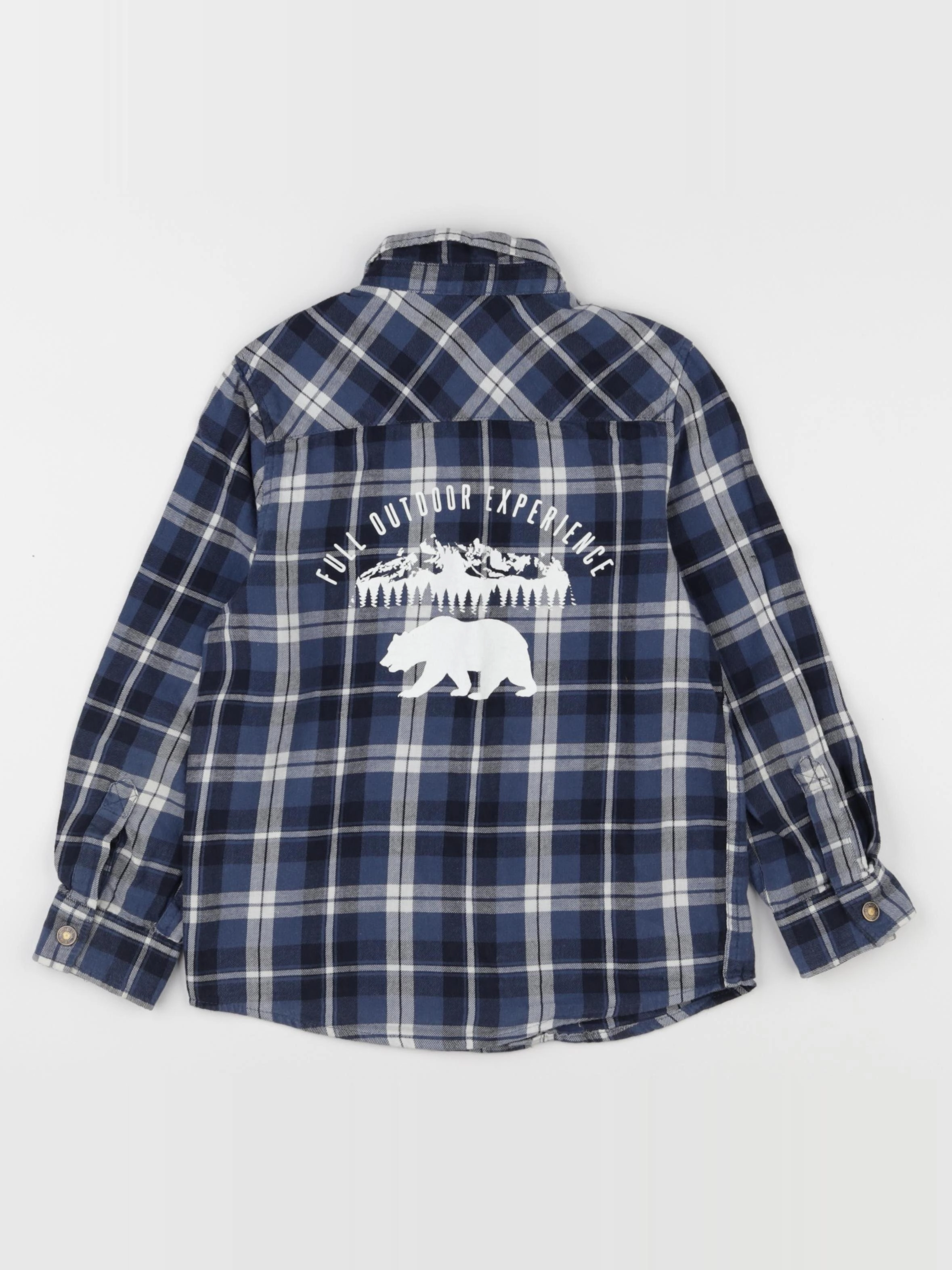 Vertbaudet - chemise imprimé au dos bleu - 6 ans