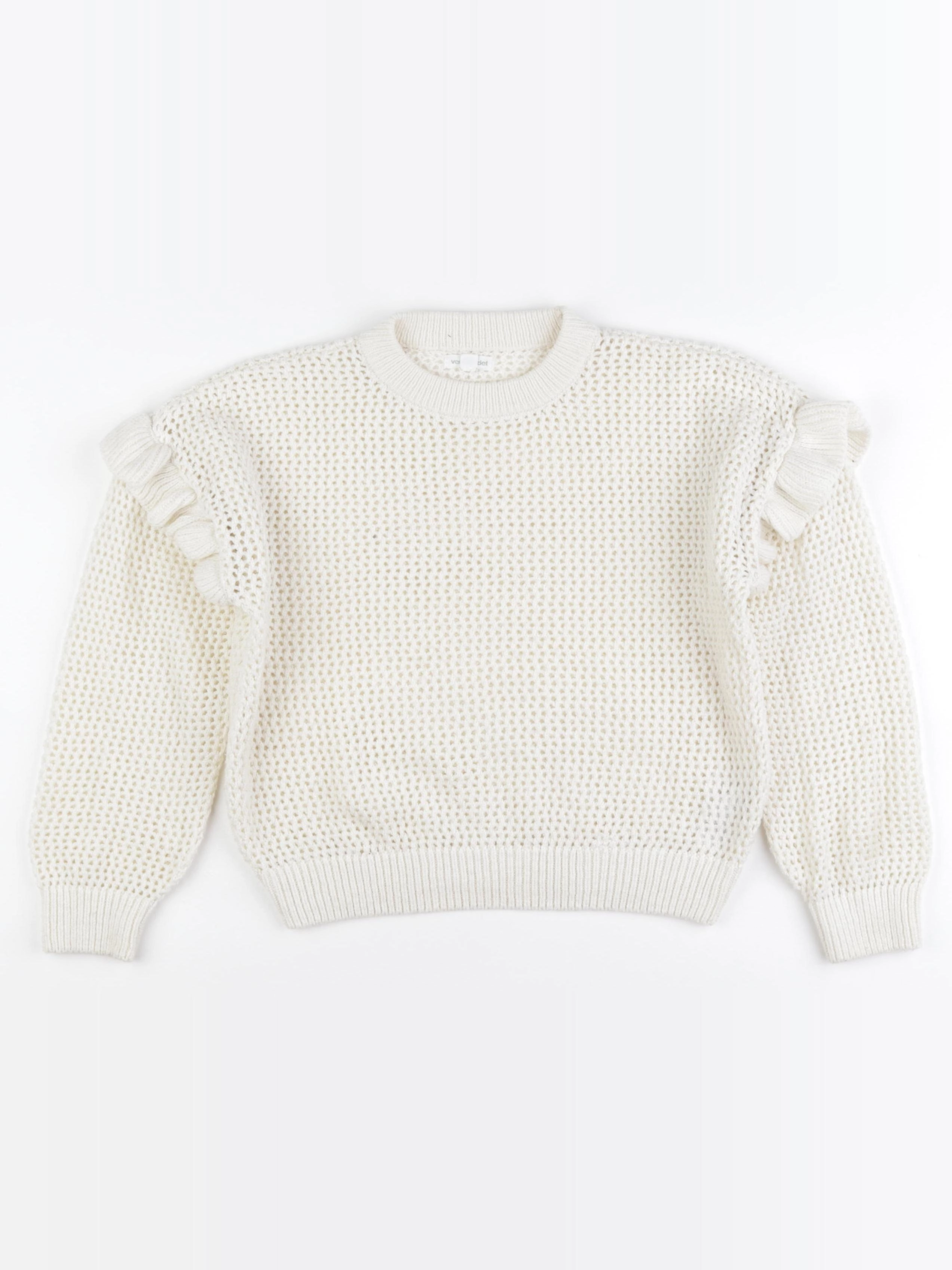 Vertbaudet - pull beige - 8 ans