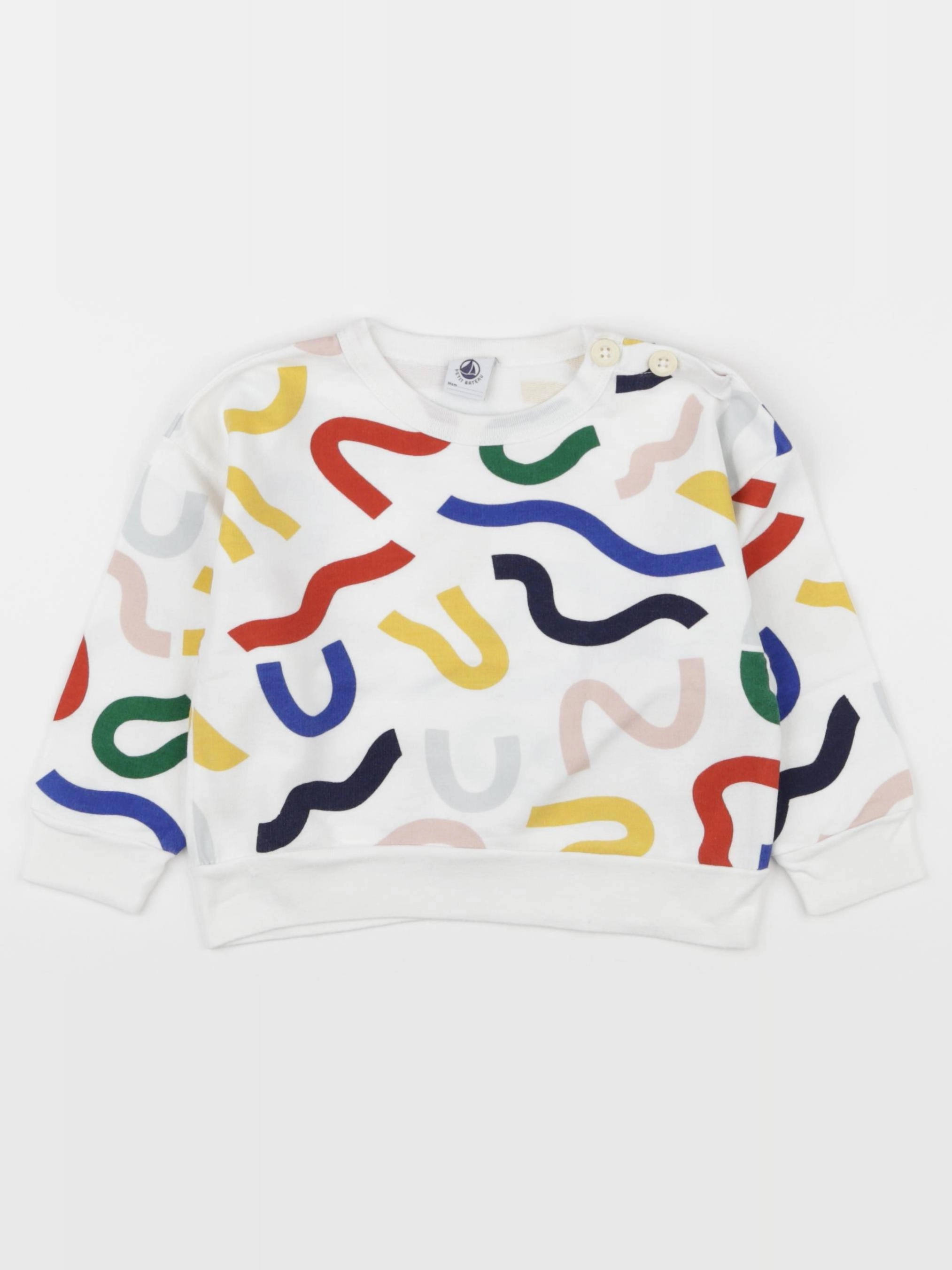 Petit Bateau - sweat multicolore - 24 mois