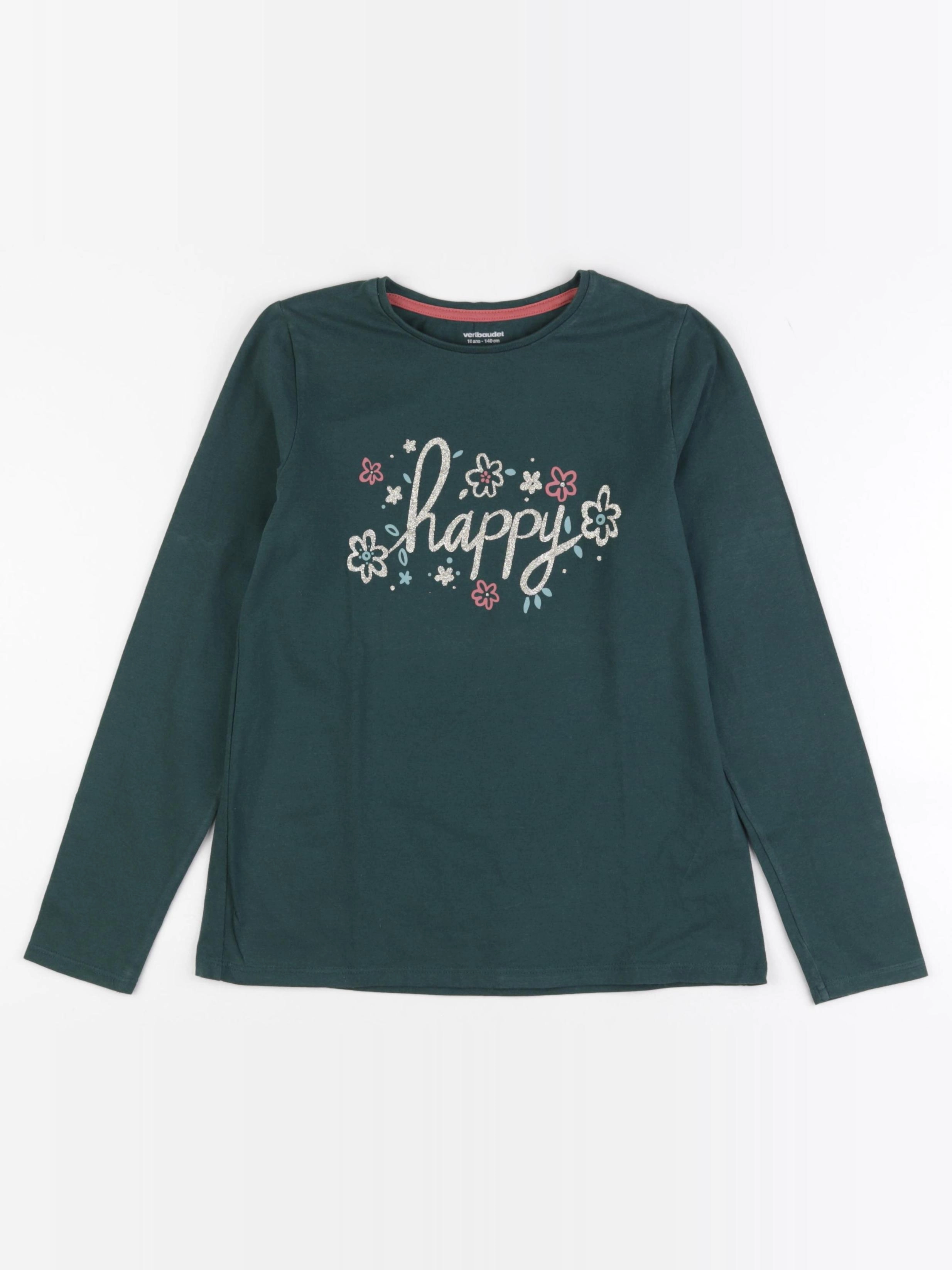 Vertbaudet - tee-shirt vert - 10 ans