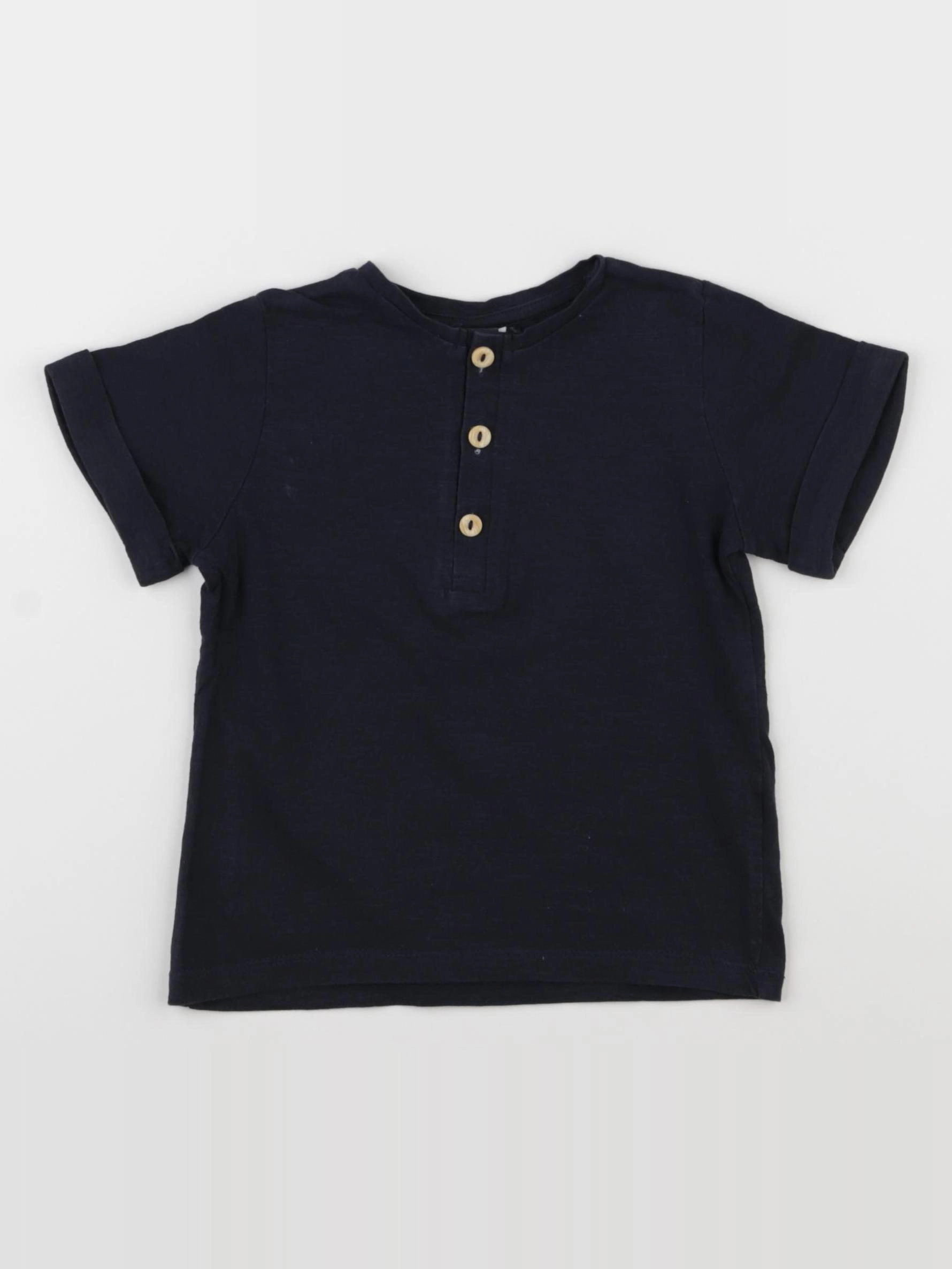 H&M - tee-shirt bleu - 12/18 mois