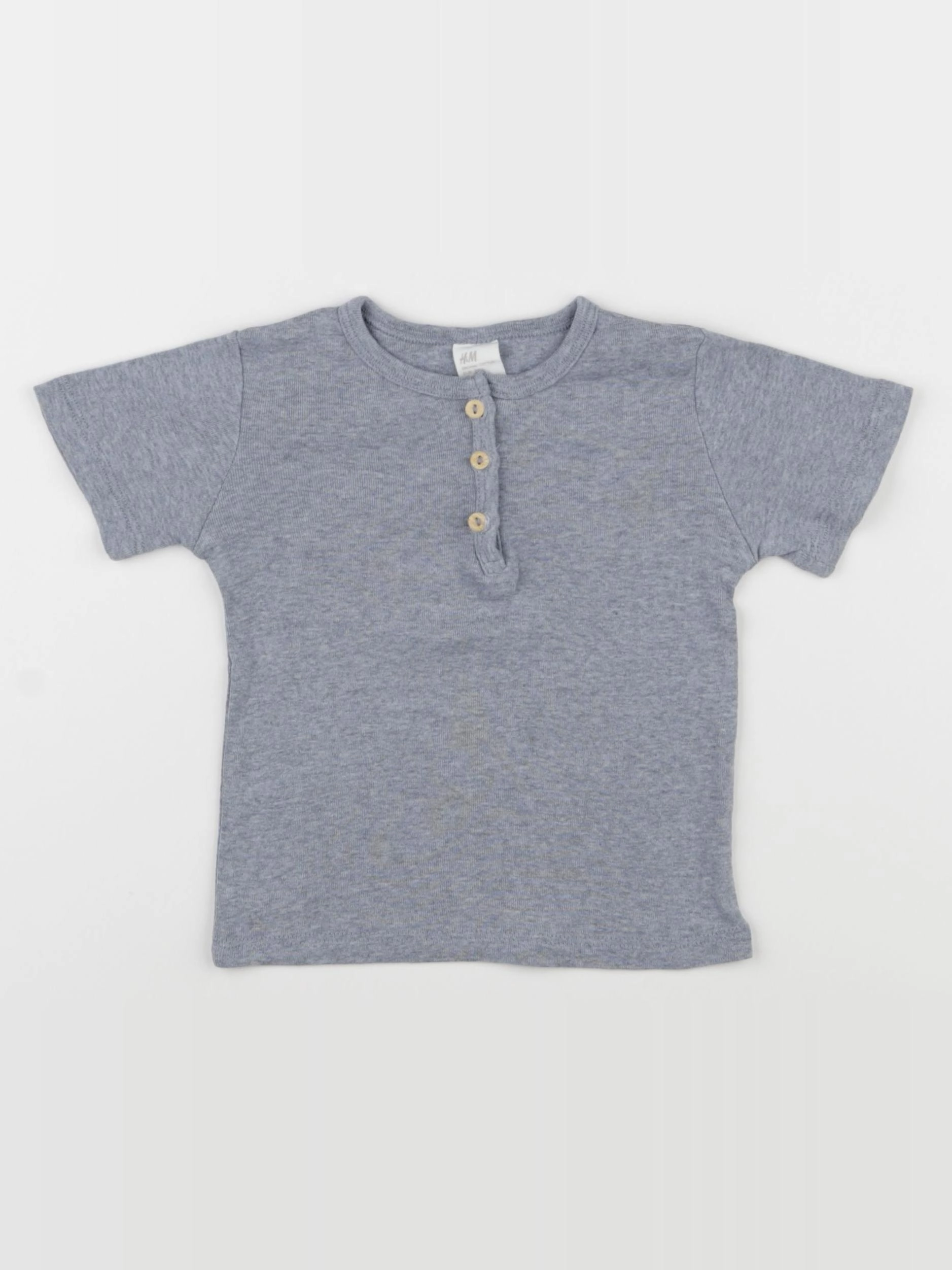 H&M - tee-shirt bleu - 12/18 mois