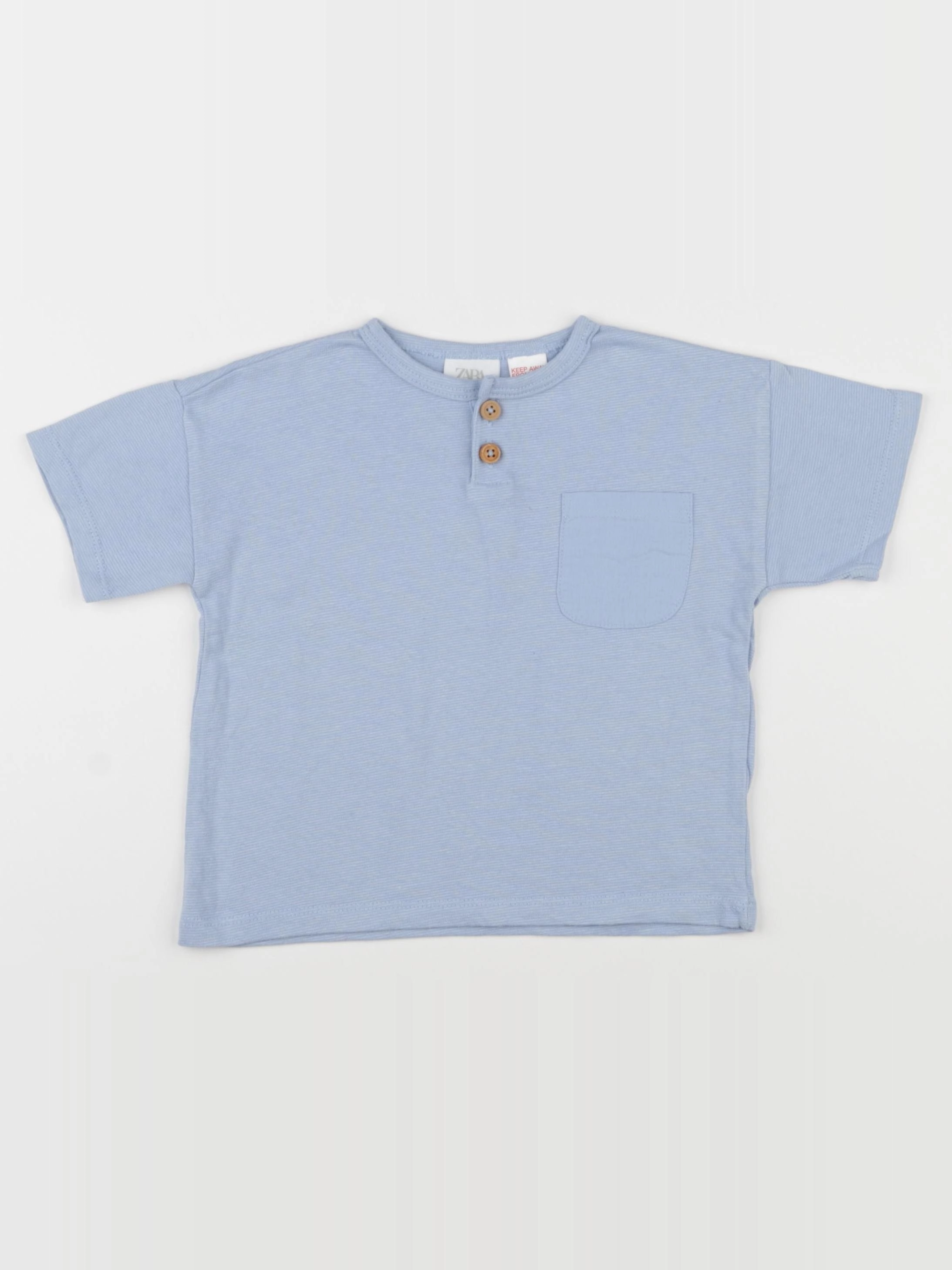 Zara - tee-shirt bleu - 18/24 mois