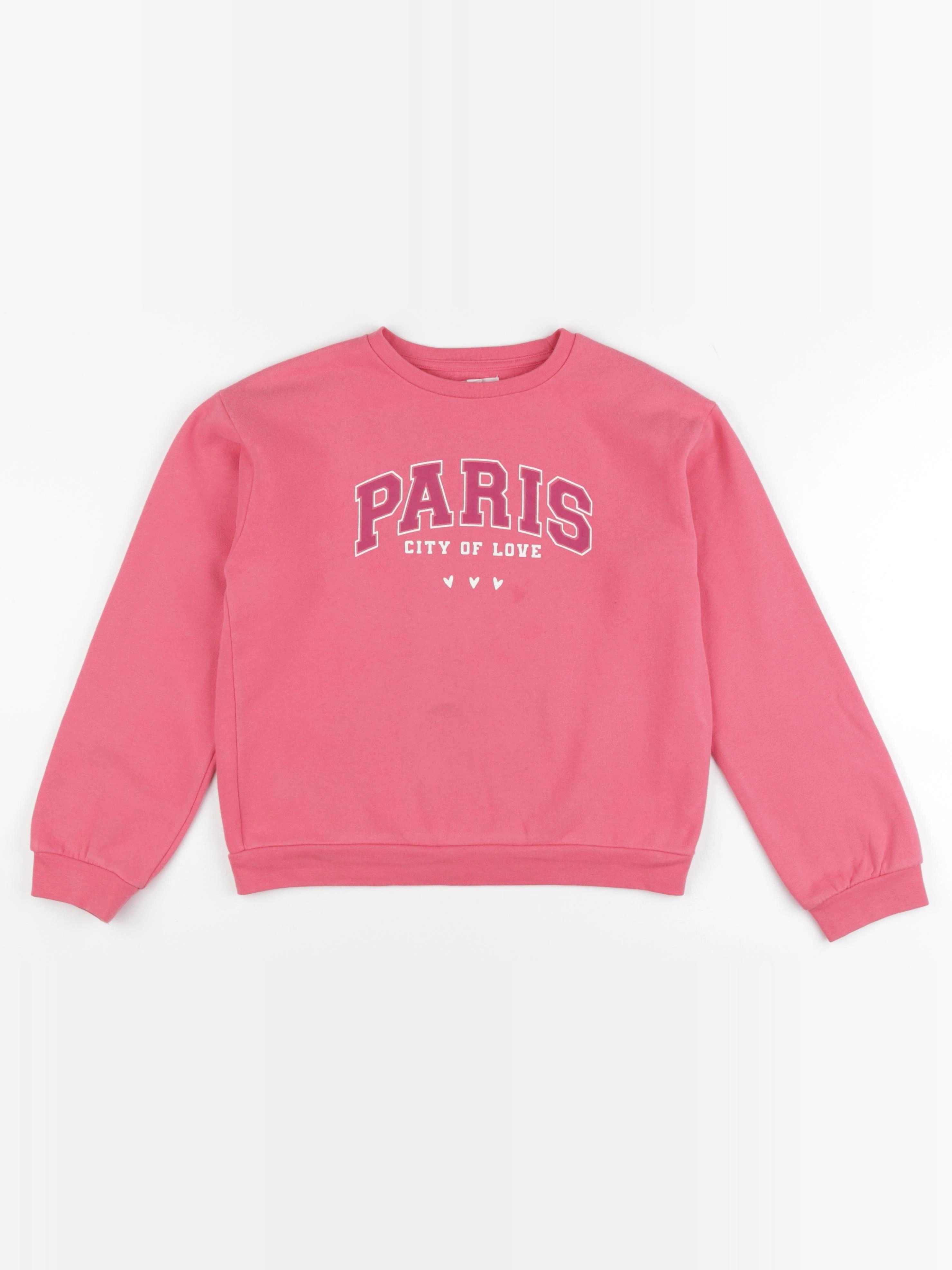 Vertbaudet - sweat rose - 10 ans