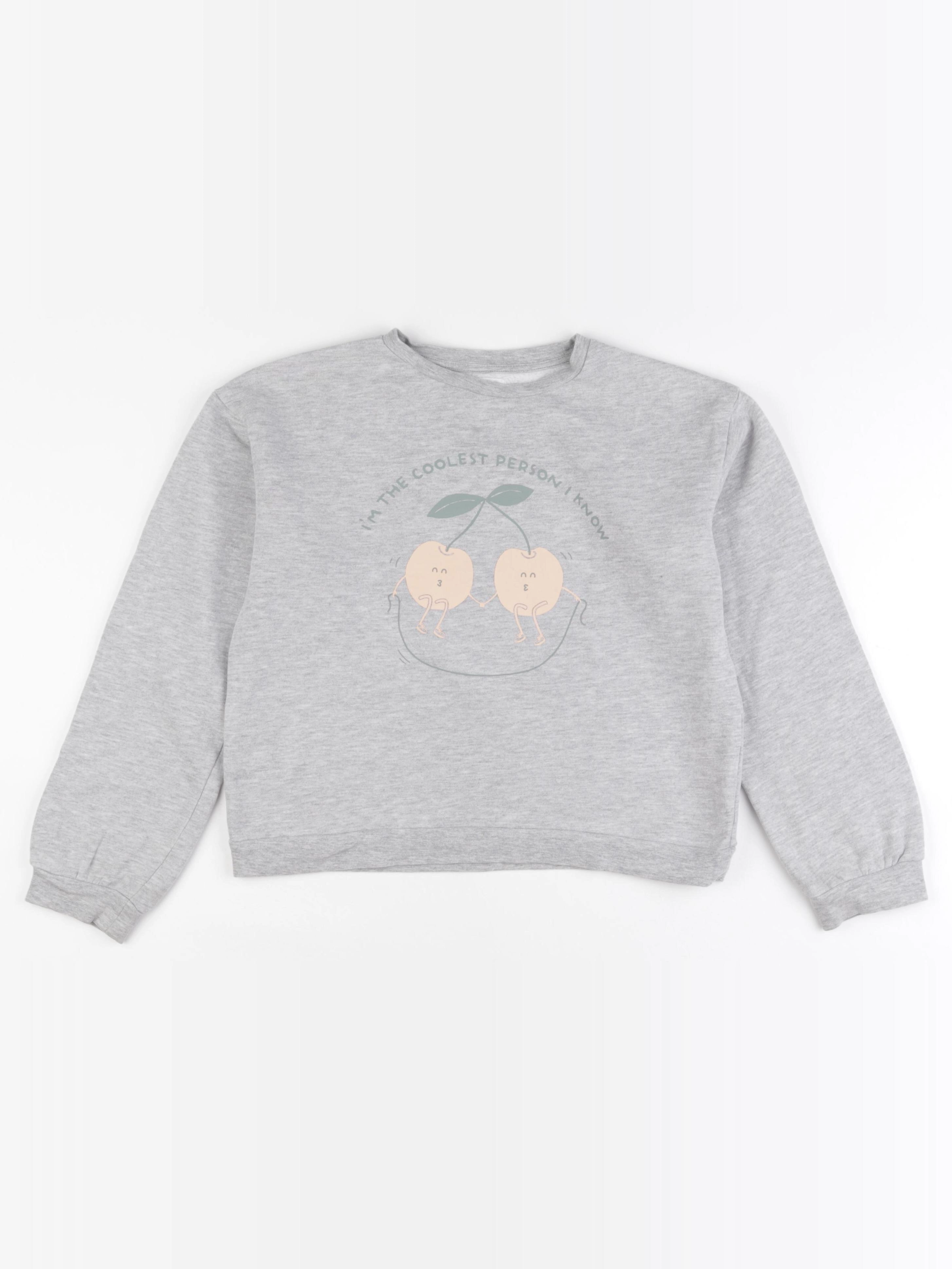 Vertbaudet - sweat gris - 10 ans