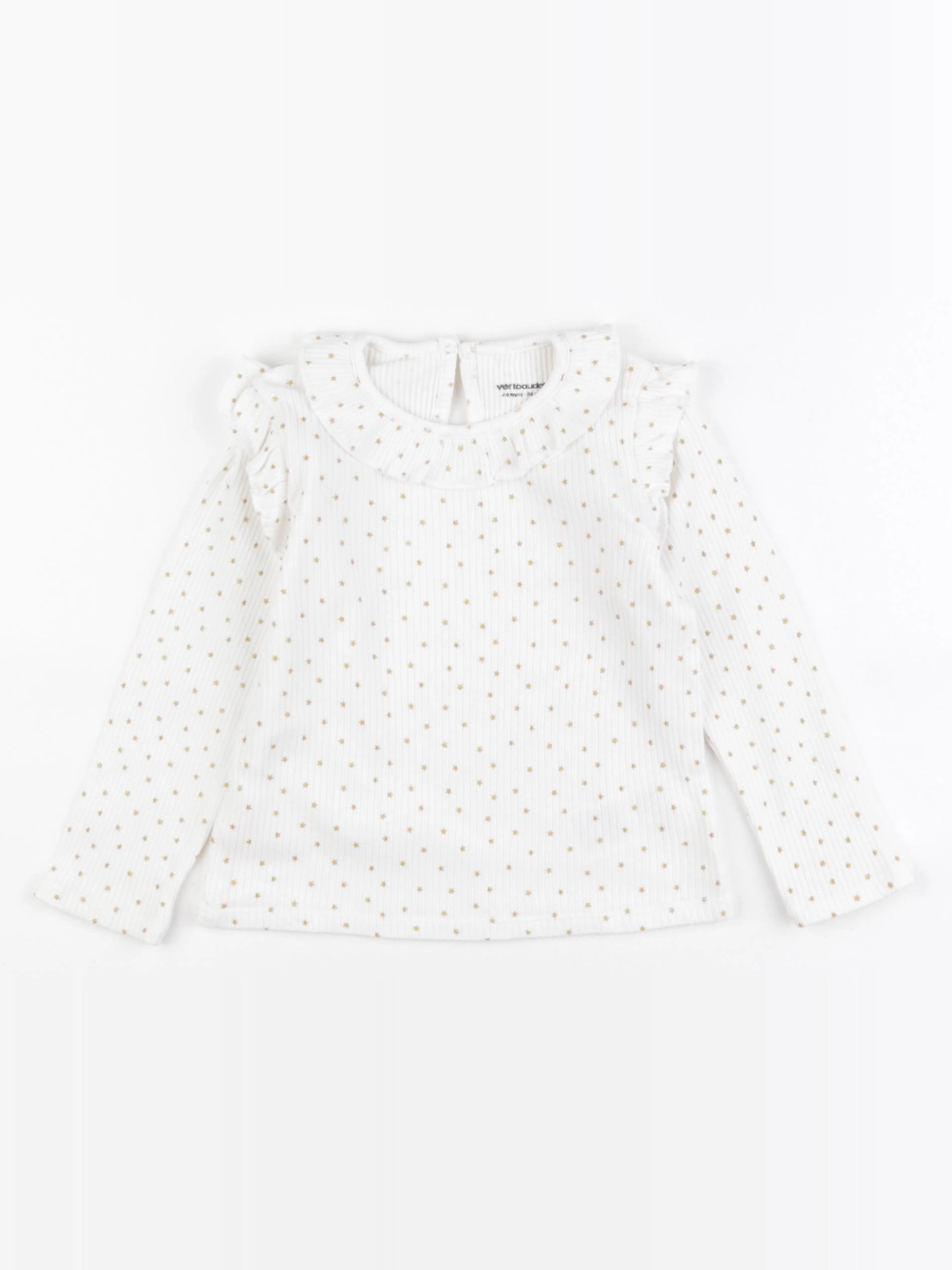 Vertbaudet - tee-shirt blanc, or - 24 mois