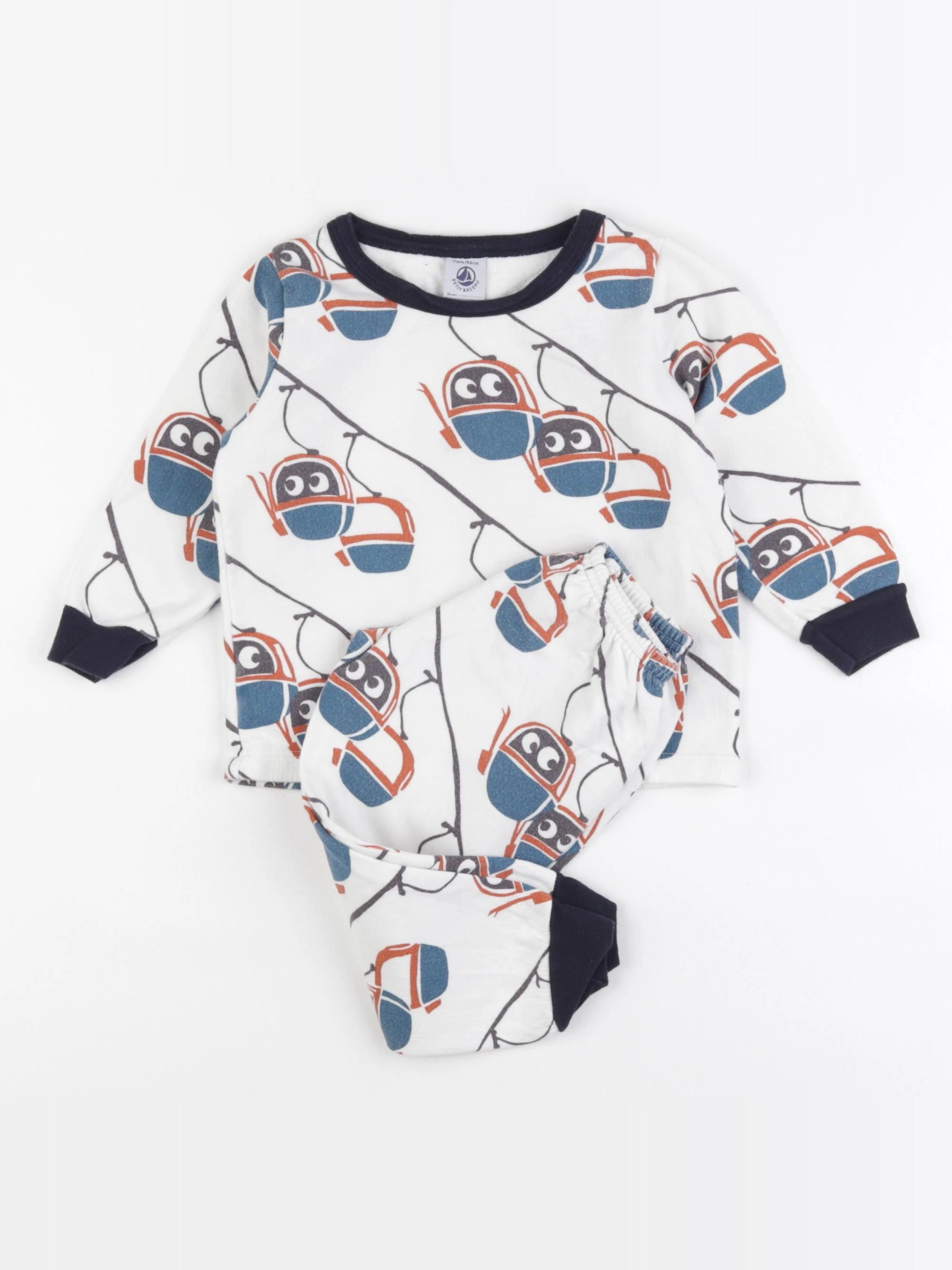 Petit Bateau - pyjama coton multicolore - 2 ans