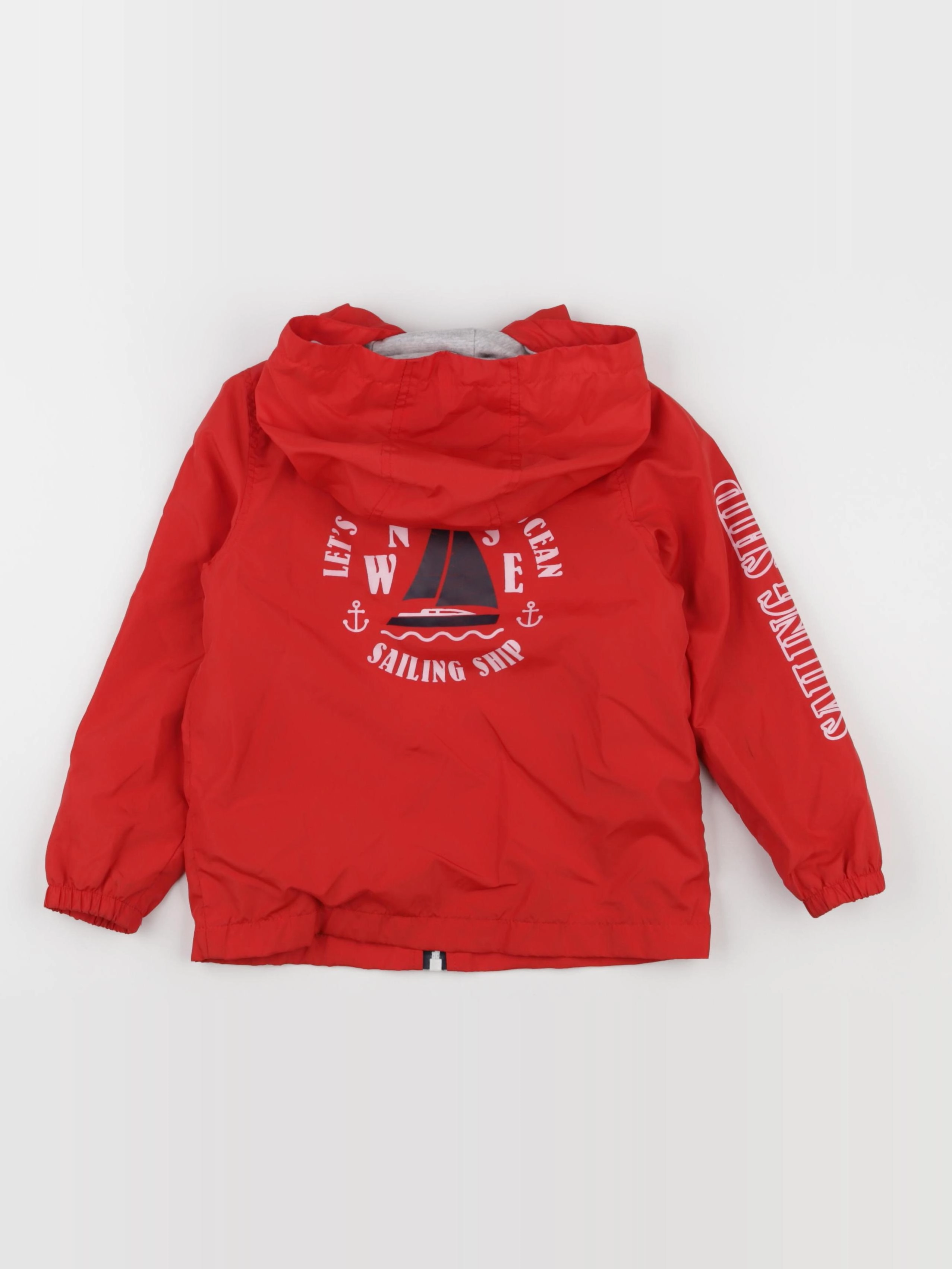 Vertbaudet - coupe-vent rouge - 4 ans