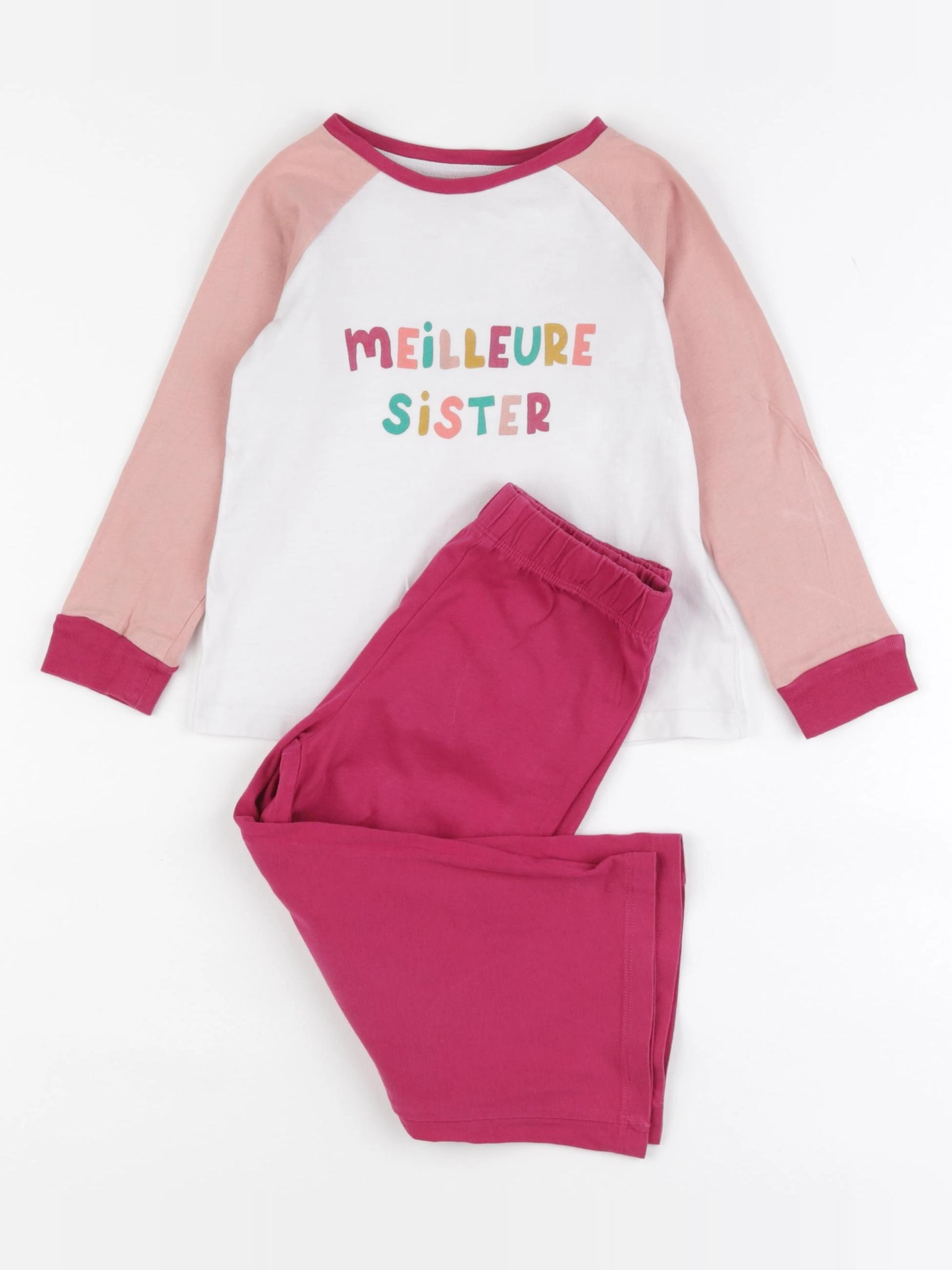 Vertbaudet - pyjama coton rose - 3 ans