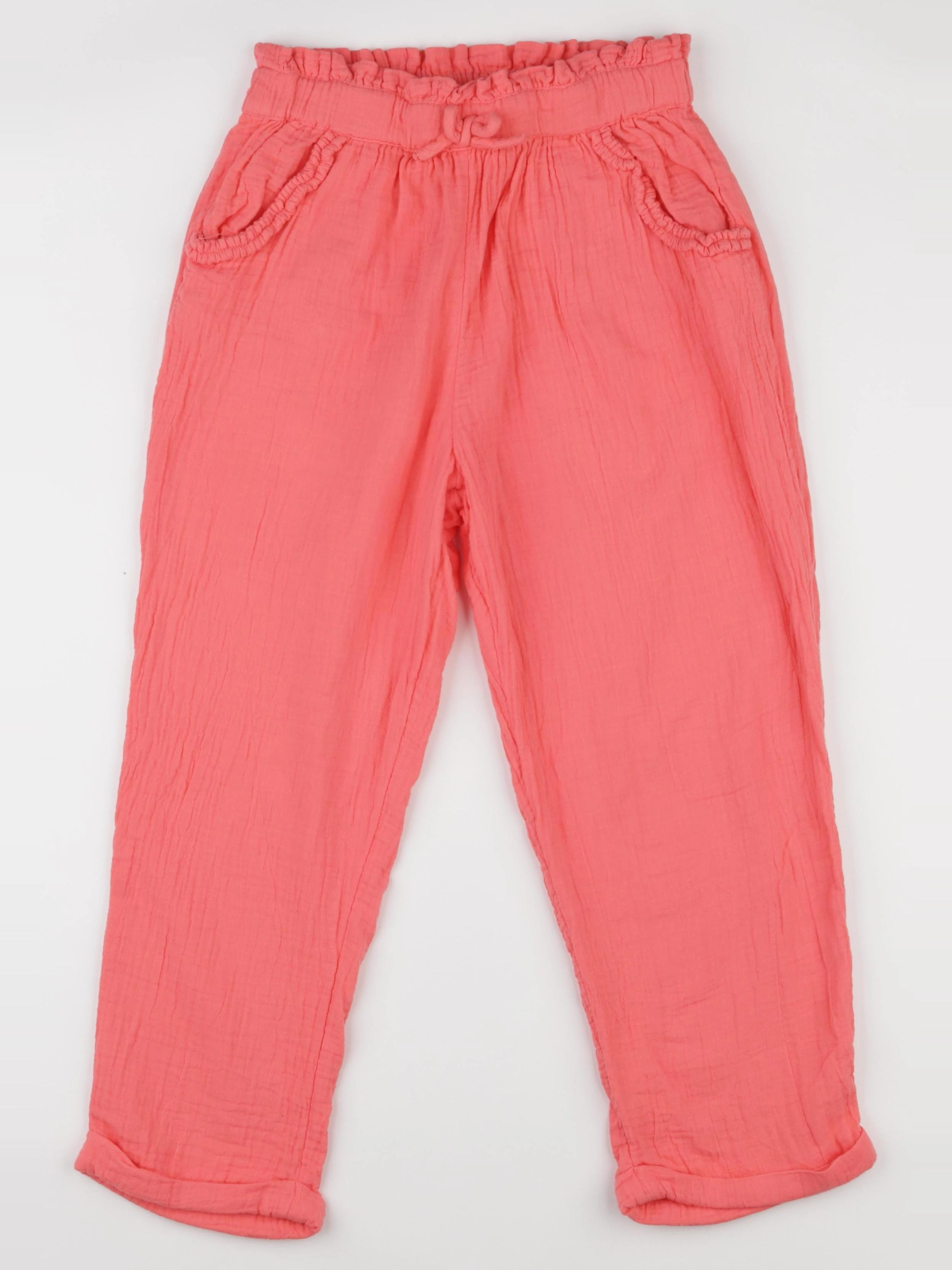 Vertbaudet - pantalon rose fluo - 10 ans