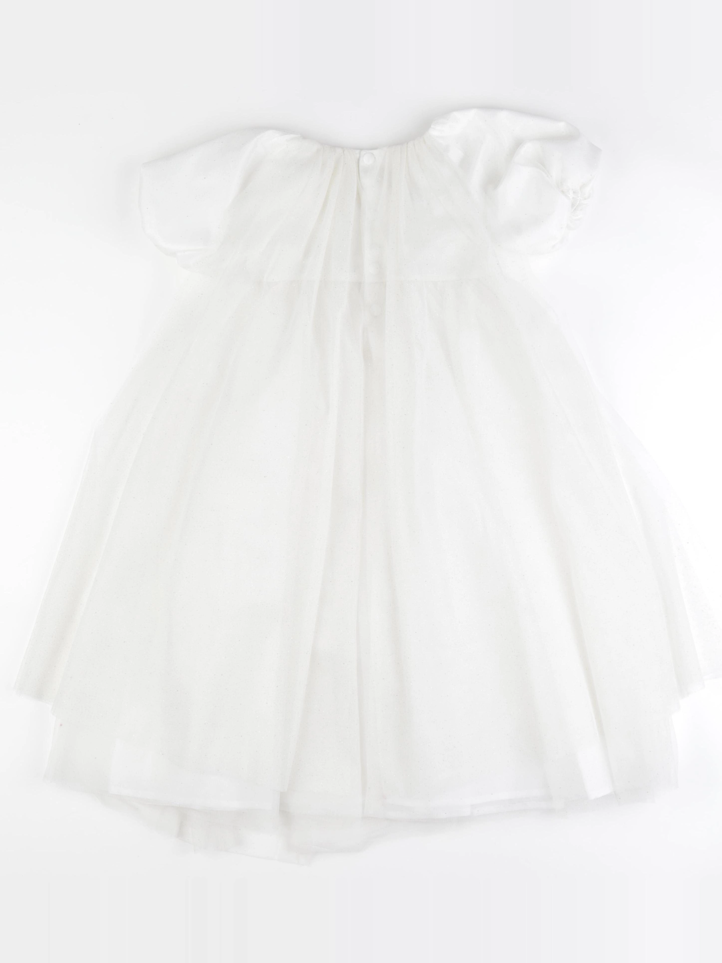 Jacadi - robe or, blanc - 3/5 ans