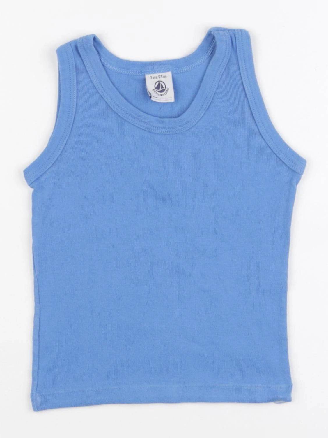 Petit Bateau - maillot de corps bleu - 3 ans