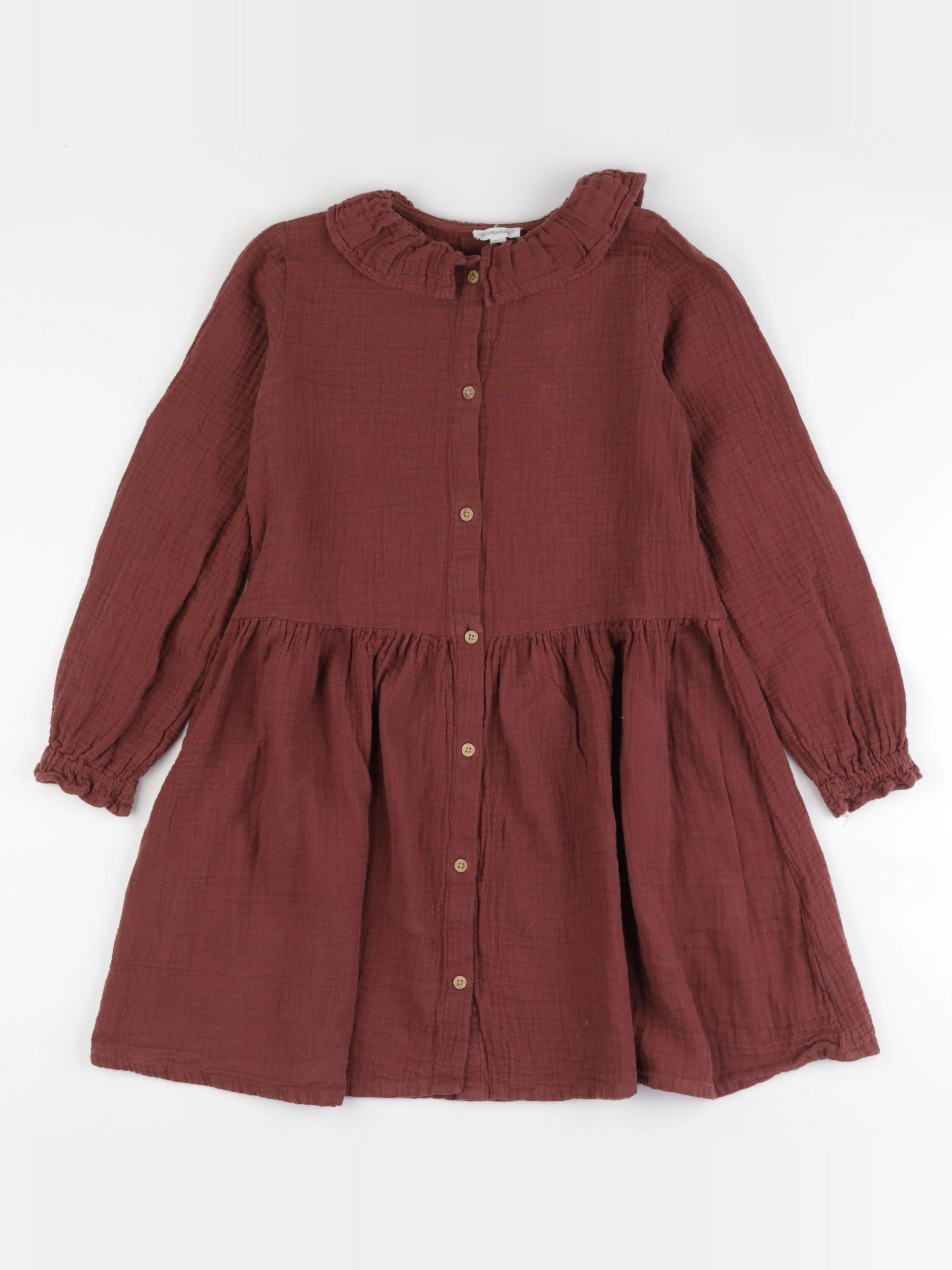Vertbaudet - robe marron - 9 ans